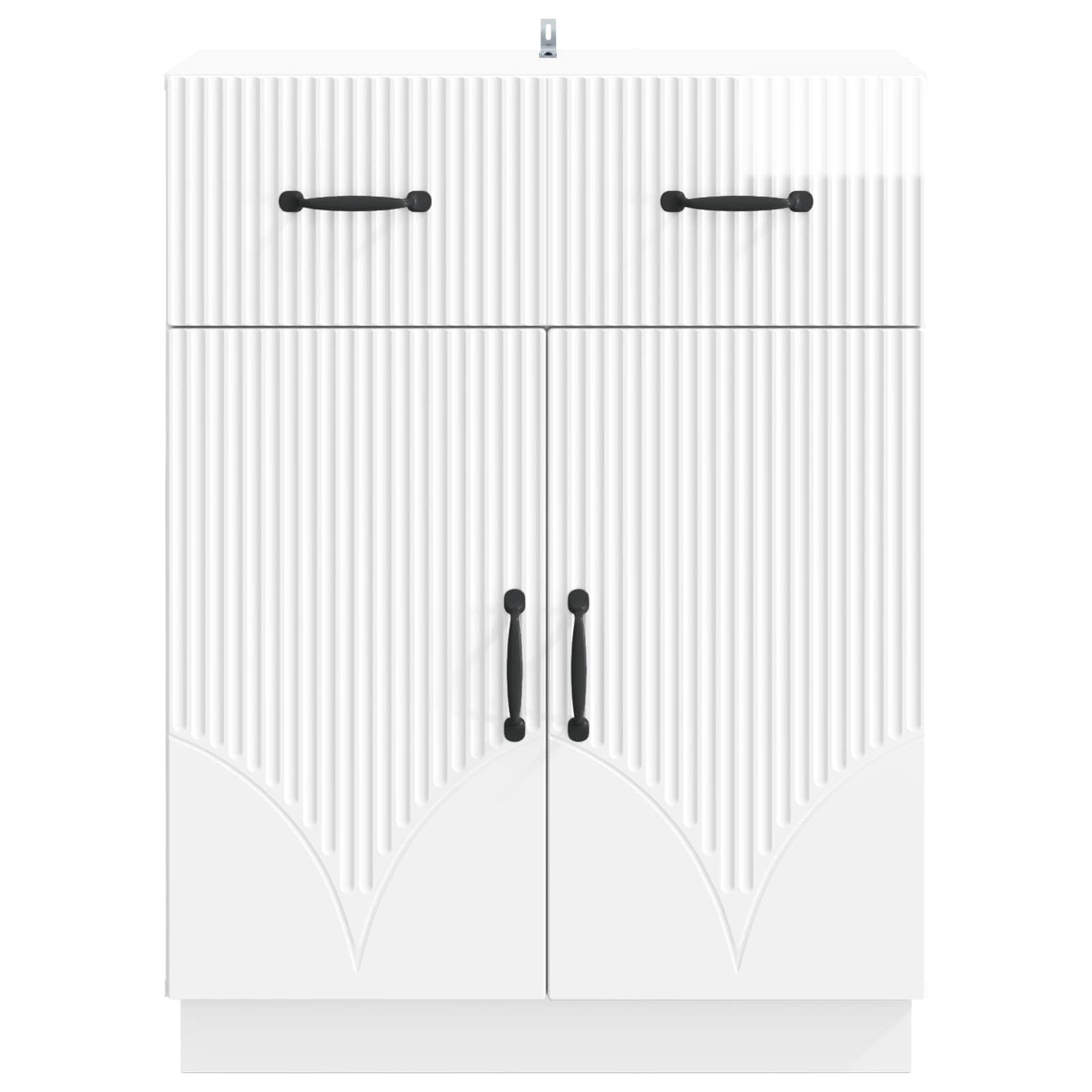 Buffet Blanc brillant 66 x 34,5 x 87 cm Bois d'ingénierie - XIOS