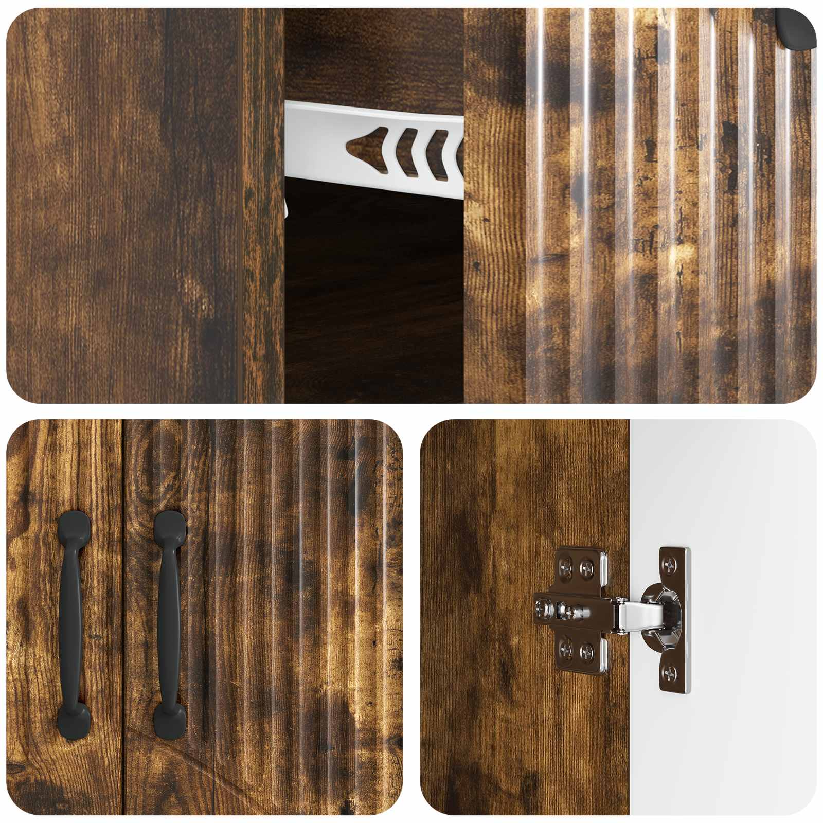 Buffet Chêne fumé 66 x 34,5 x 87 cm Bois d'ingénierie - XIOS