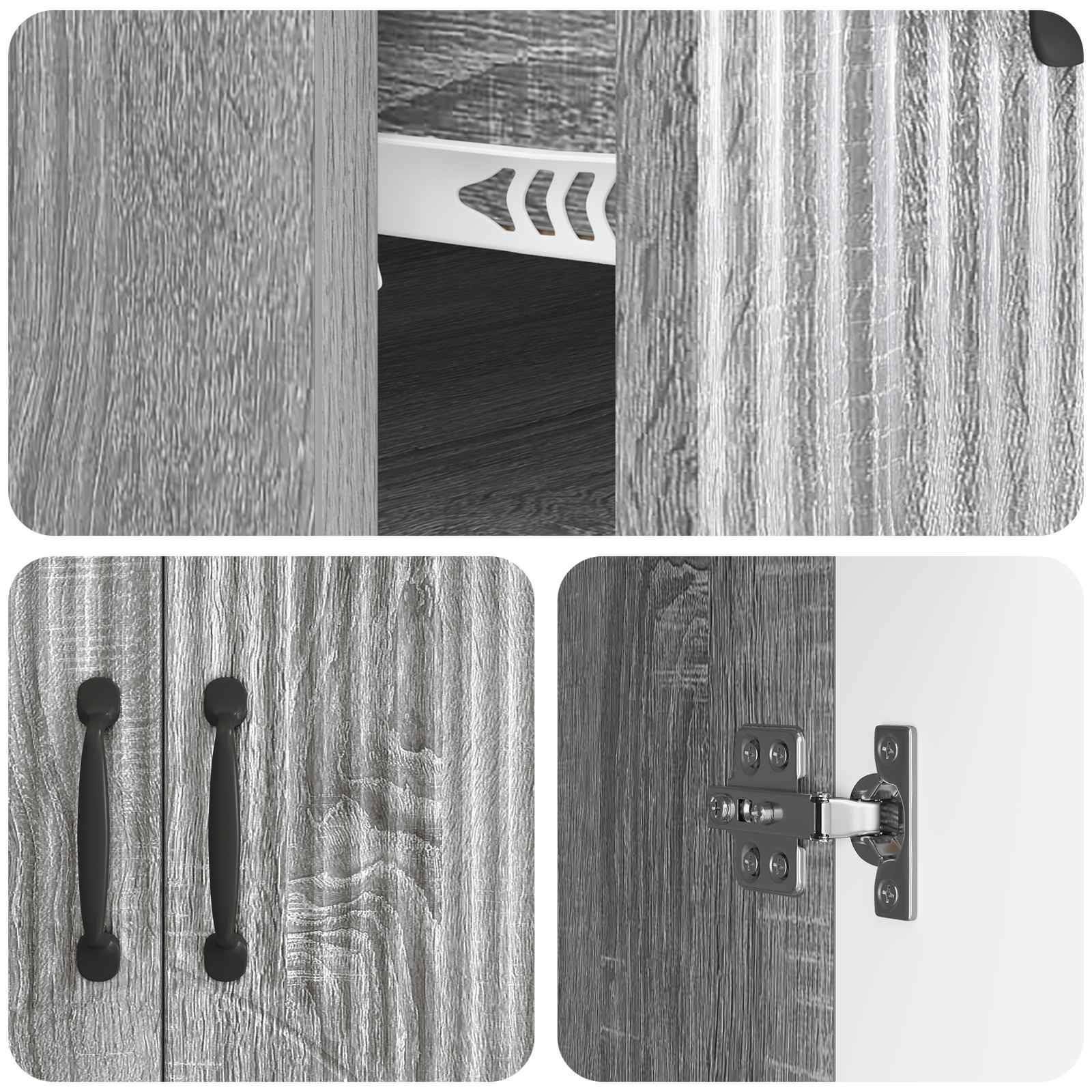 Buffet Sonoma gris 66 x 34,5 x 87 cm Bois d'ingénierie - XIOS
