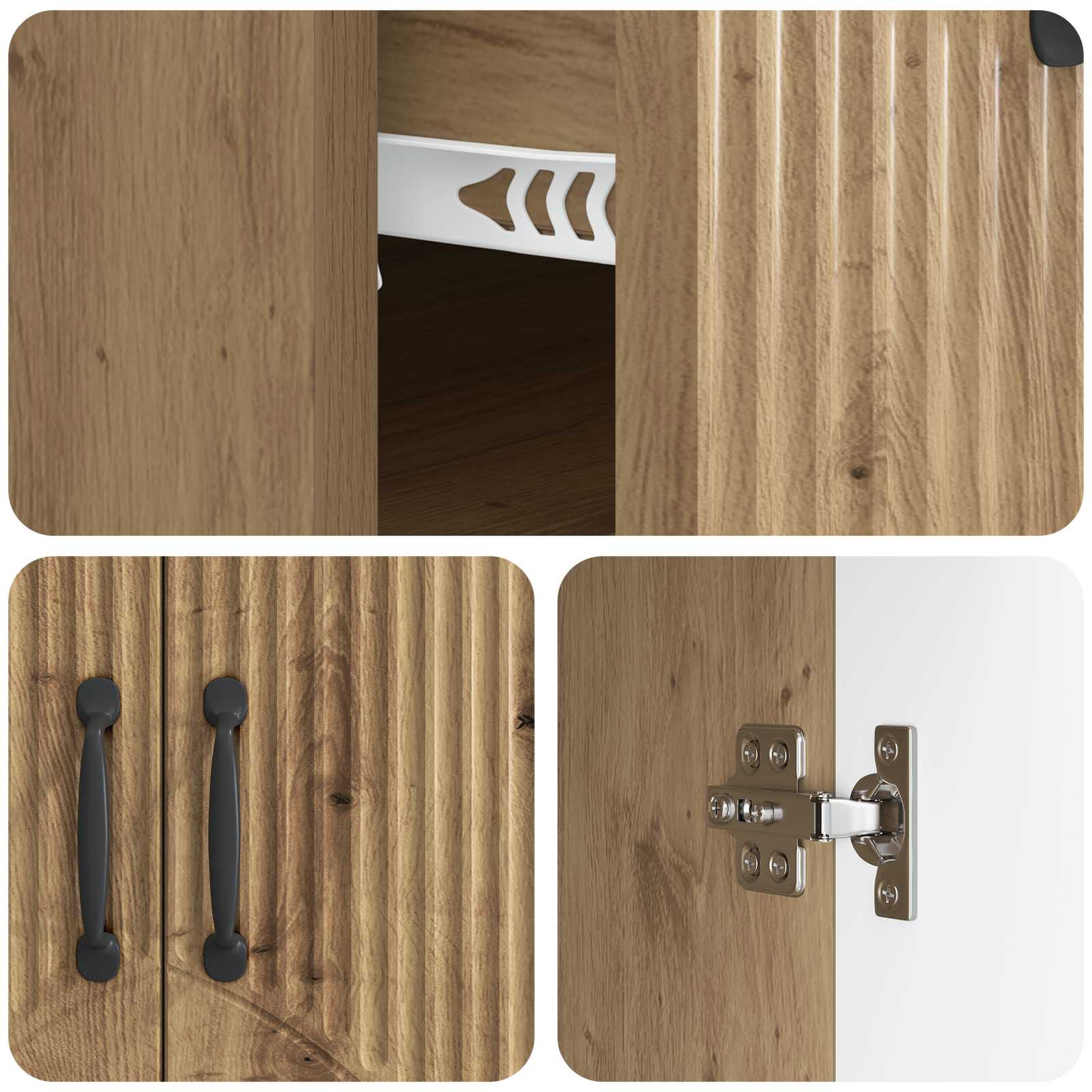Buffet Chêne artisanal 66 x 34,5 x 87 cm Bois d'ingénierie - XIOS