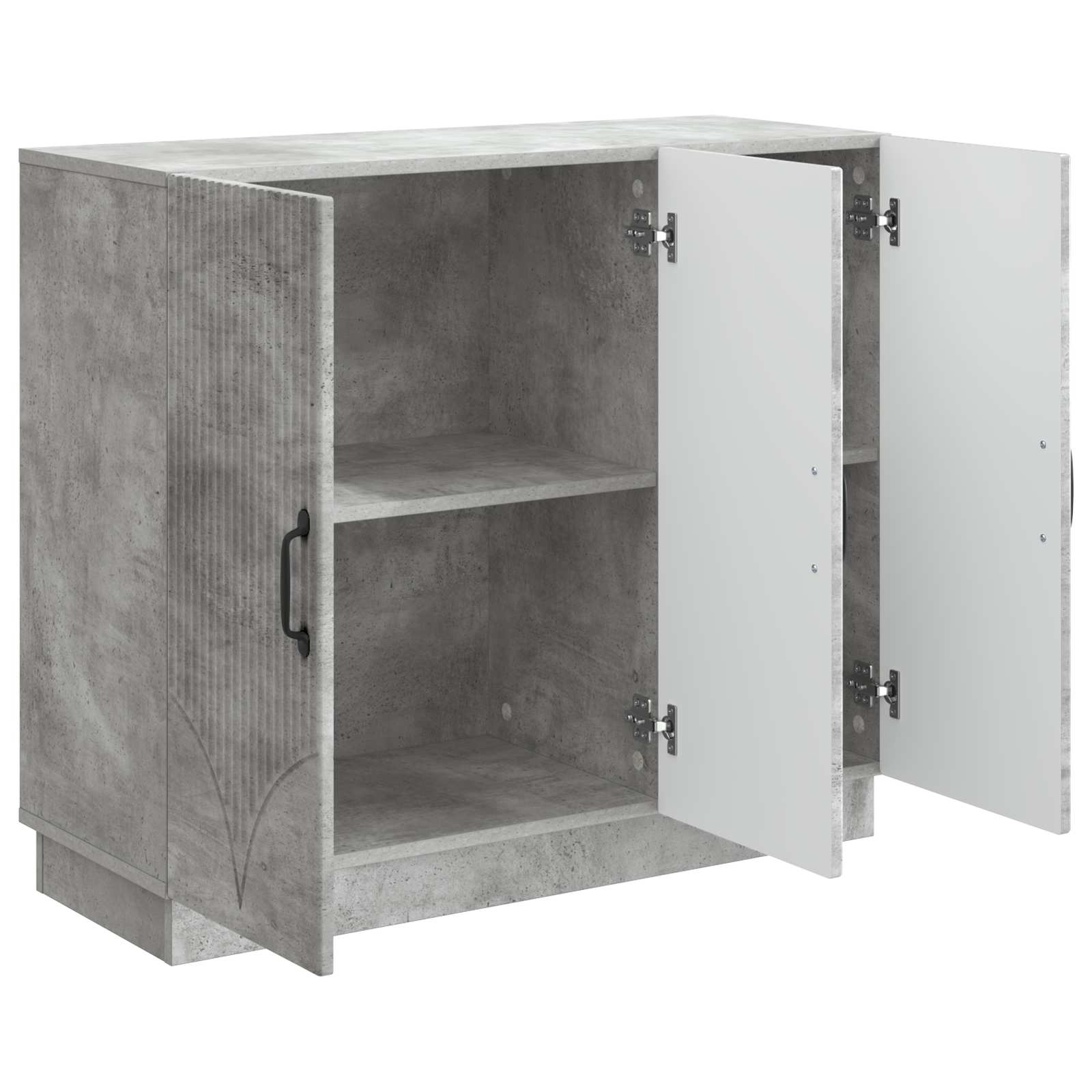 Buffet Gris béton 89 x 34,5 x 77 cm Bois d'ingénierie - XIOS