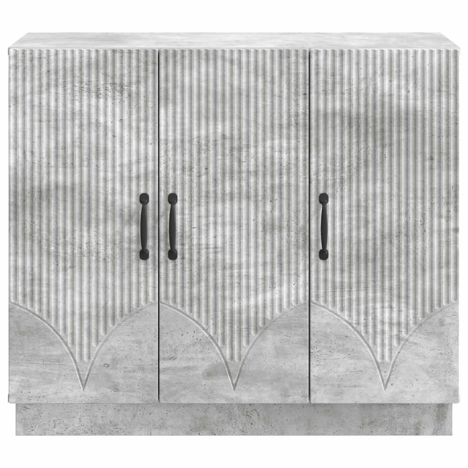 Buffet Gris béton 89 x 34,5 x 77 cm Bois d'ingénierie - XIOS