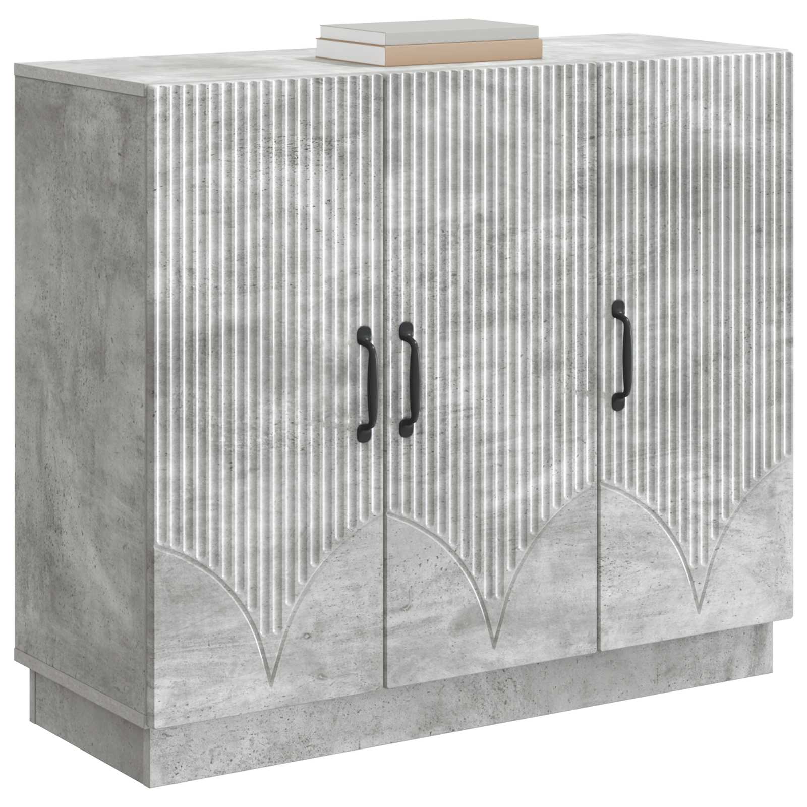 Buffet Gris béton 89 x 34,5 x 77 cm Bois d'ingénierie - XIOS