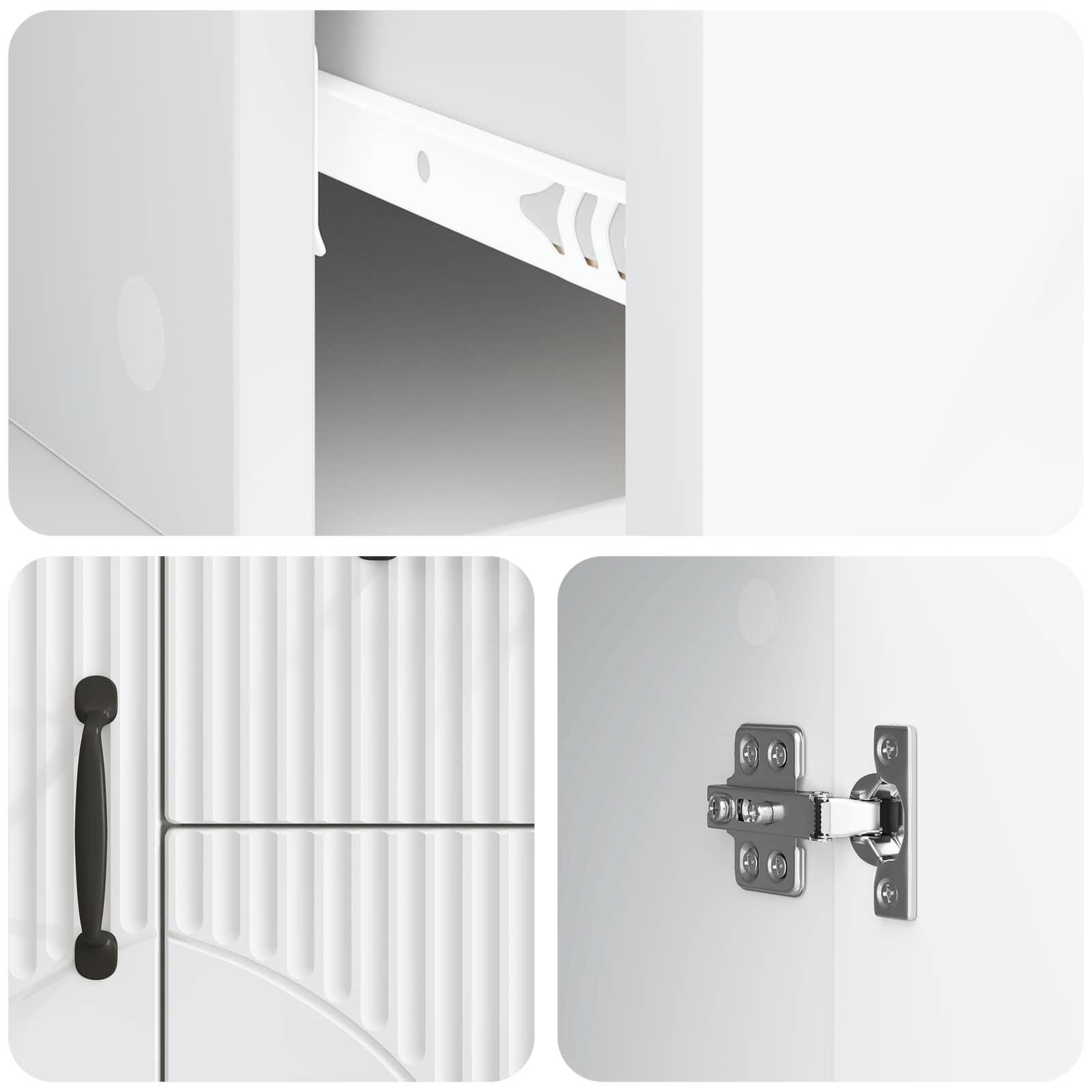 Buffet avec tiroir Blanc 89 x 34,5 x 57 cm Bois d'ingénierie - XIOS