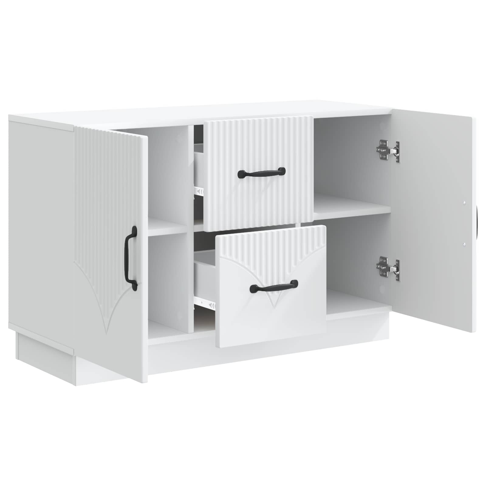 Buffet avec tiroir Blanc 89 x 34,5 x 57 cm Bois d'ingénierie - XIOS