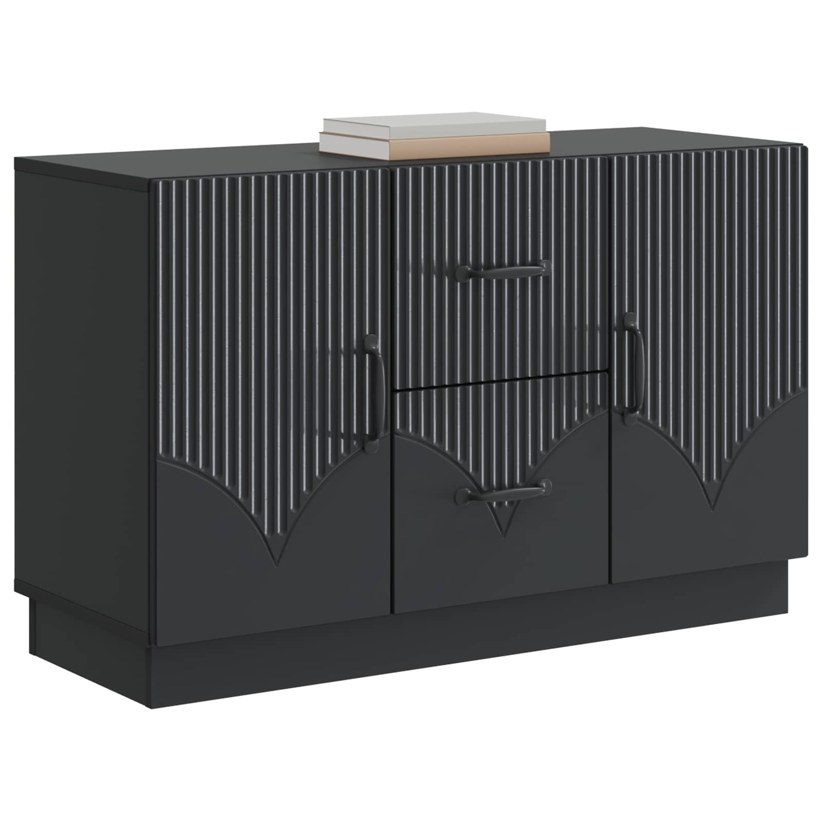 Buffet avec tiroir Noir 89 x 34,5 x 57 cm Bois d'ingénierie - XIOS