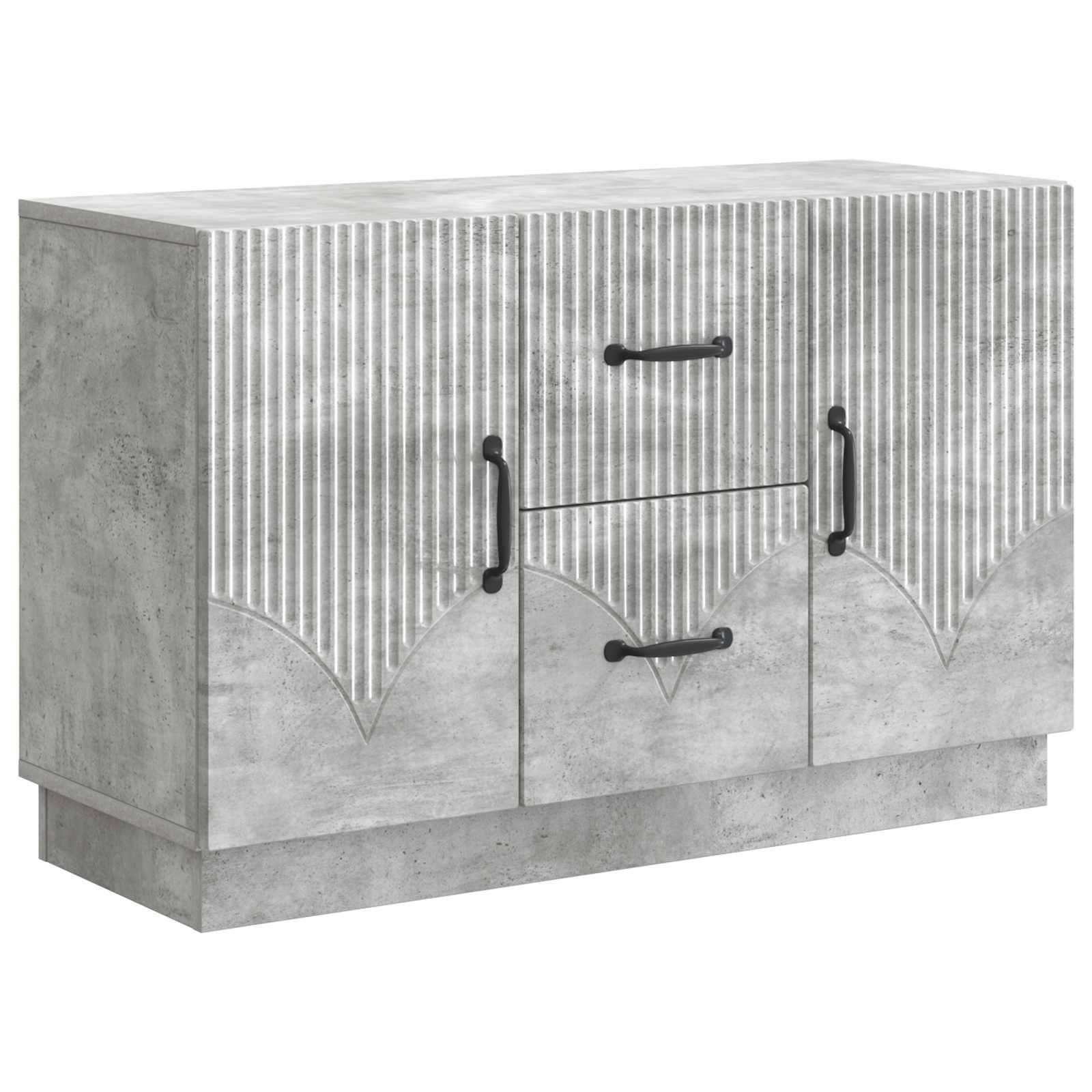 Buffet Gris béton 89 x 34,5 x 57 cm Bois d'ingénierie - XIOS