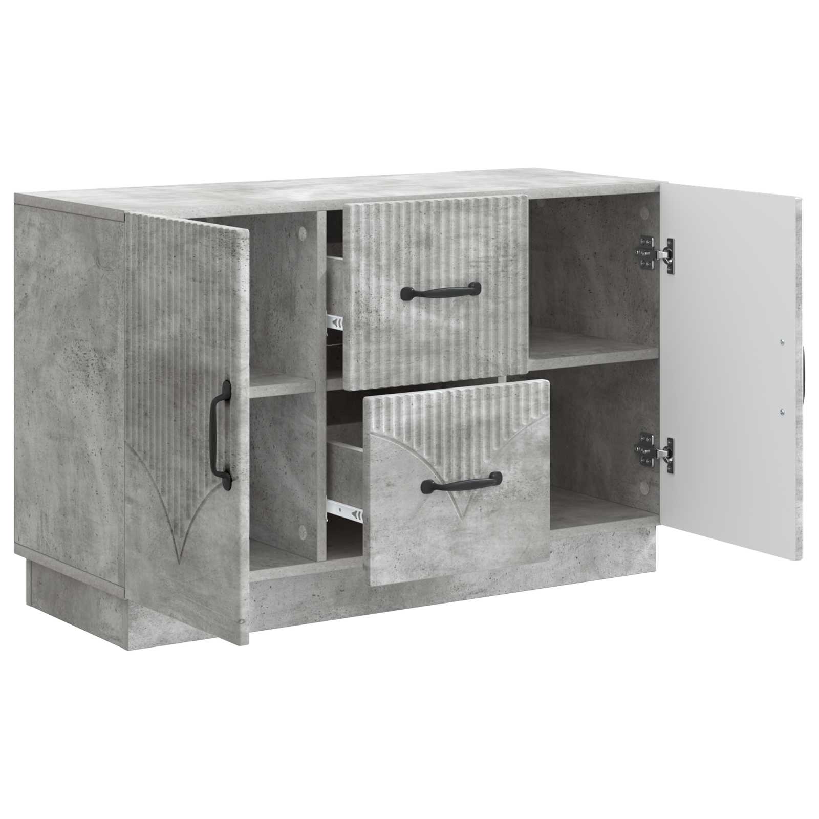 Buffet Gris béton 89 x 34,5 x 57 cm Bois d'ingénierie - XIOS