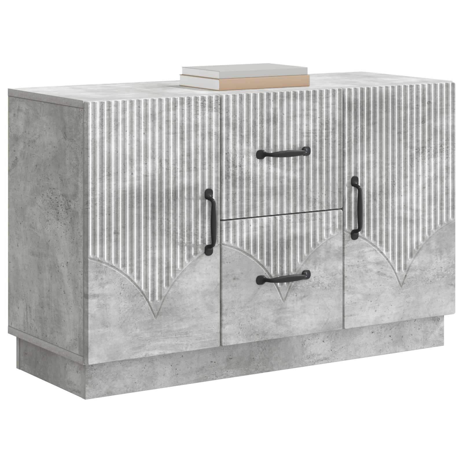 Buffet Gris béton 89 x 34,5 x 57 cm Bois d'ingénierie - XIOS