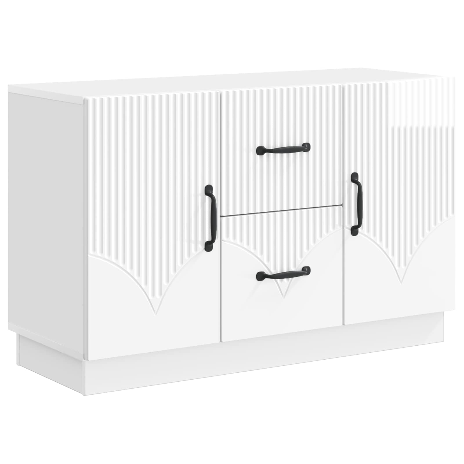 Buffet Blanc brillant 89 x 34,5 x 57 cm Bois d'ingénierie - XIOS