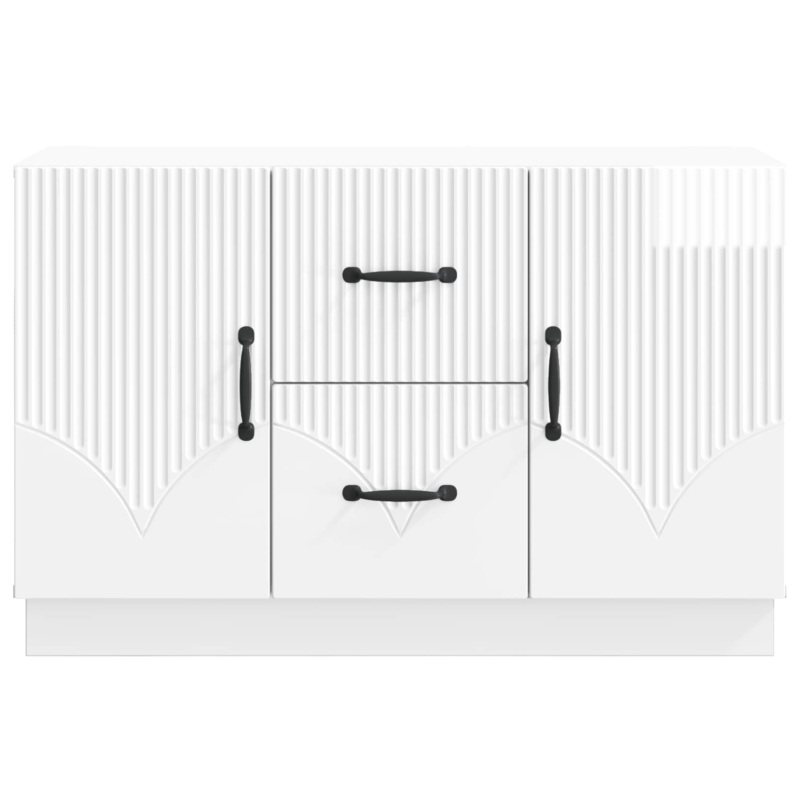 Buffet Blanc brillant 89 x 34,5 x 57 cm Bois d'ingénierie - XIOS
