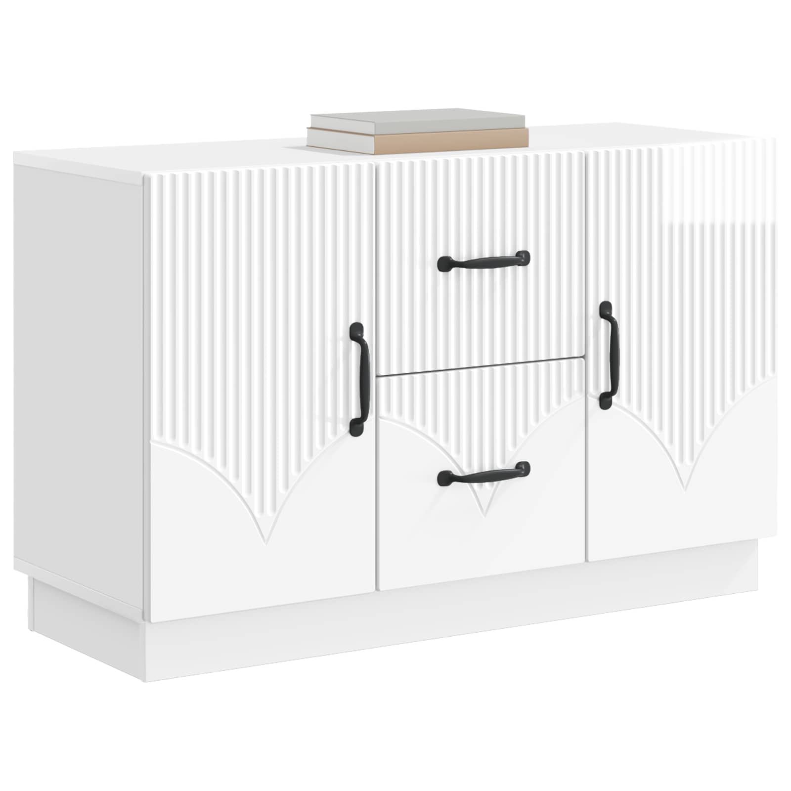 Buffet Blanc brillant 89 x 34,5 x 57 cm Bois d'ingénierie - XIOS