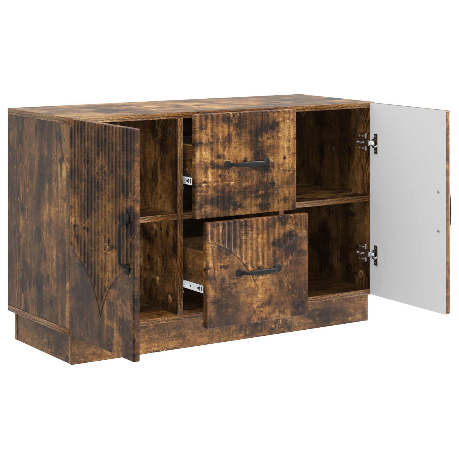 Buffet Chêne fumé 89 x 34,5 x 57 cm Bois d'ingénierie - XIOS