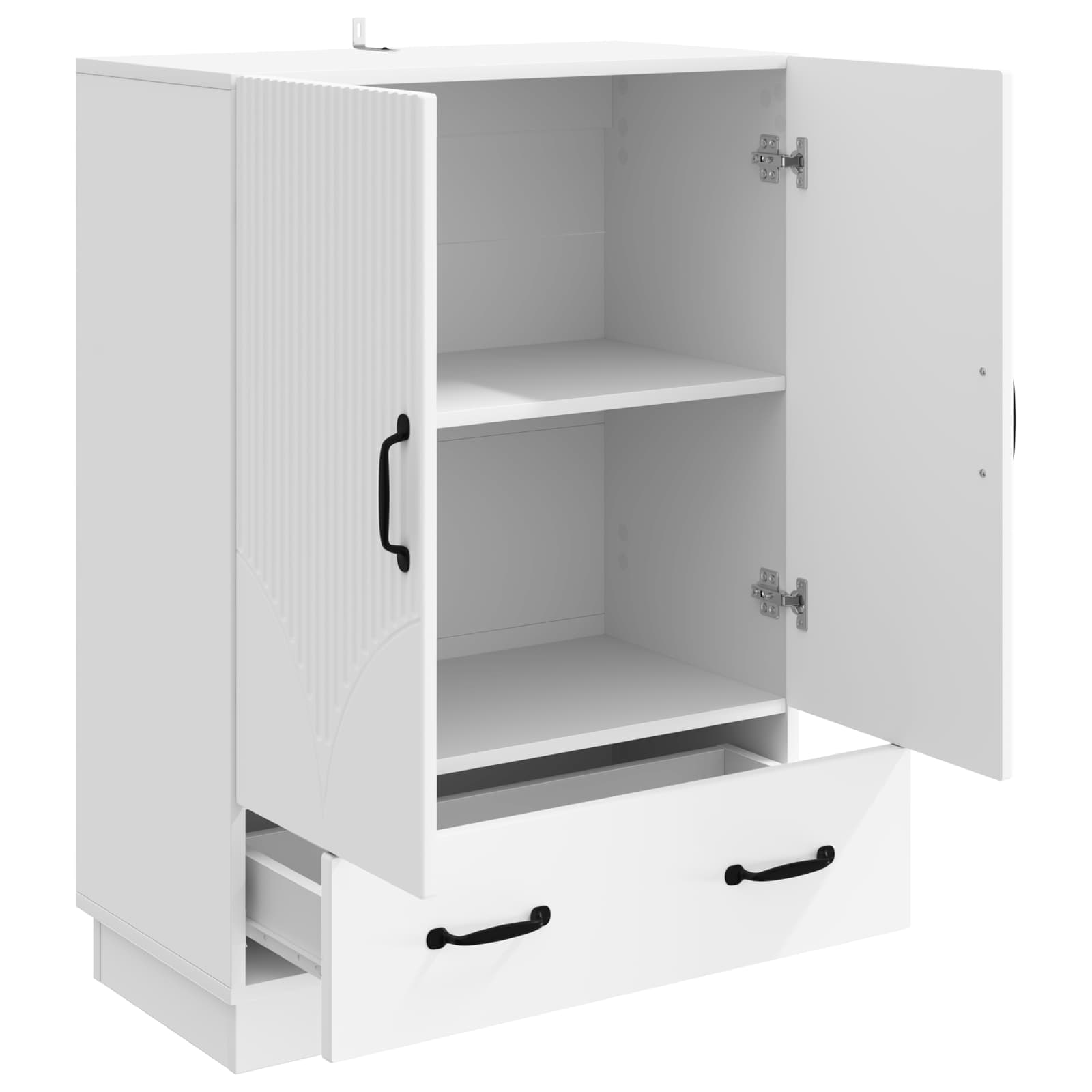 Buffet avec tiroir Blanc 66 x 34,5 x 92 cm Bois d'ingénierie - XIOS