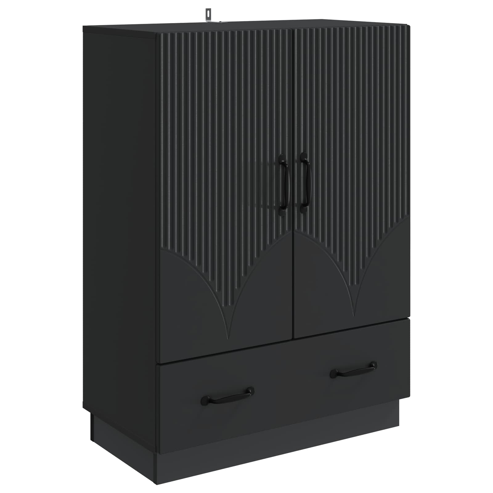 Buffet avec tiroir Noir 66 x 34,5 x 92 cm Bois d'ingénierie - XIOS