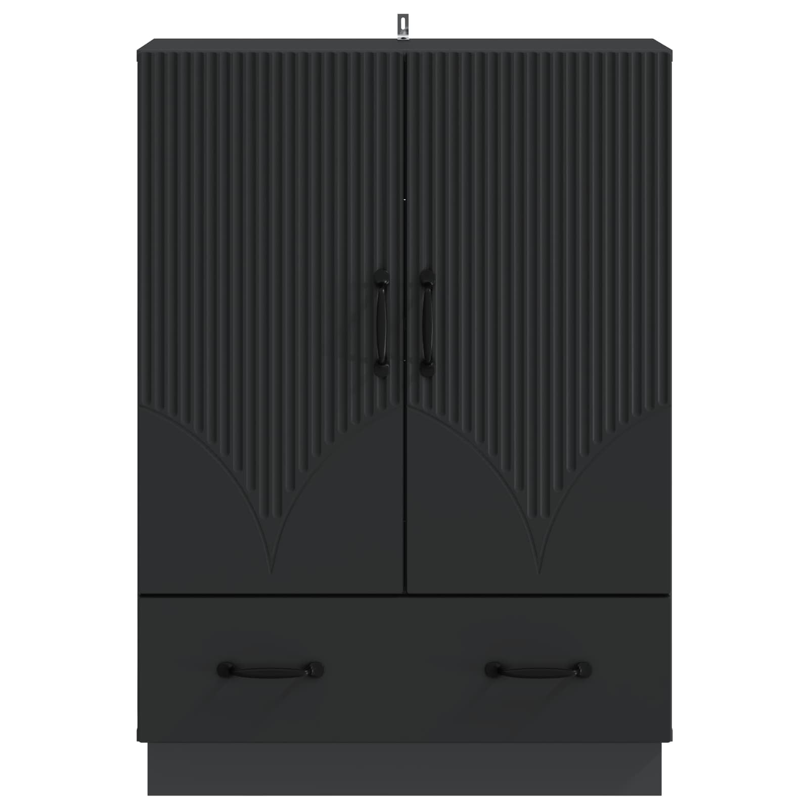 Buffet avec tiroir Noir 66 x 34,5 x 92 cm Bois d'ingénierie - XIOS