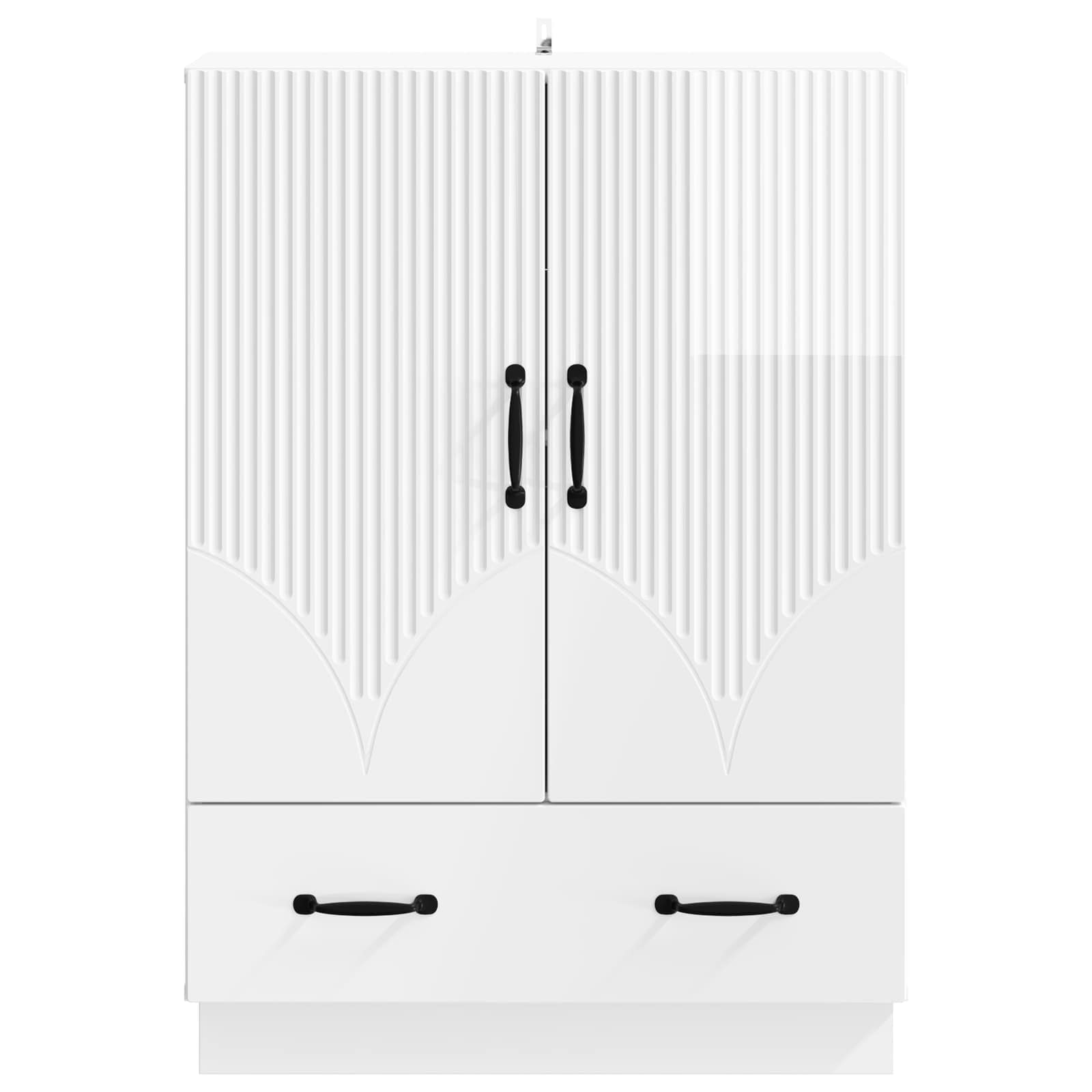 Buffet Blanc brillant 66 x 34,5 x 92 cm Bois d'ingénierie - XIOS