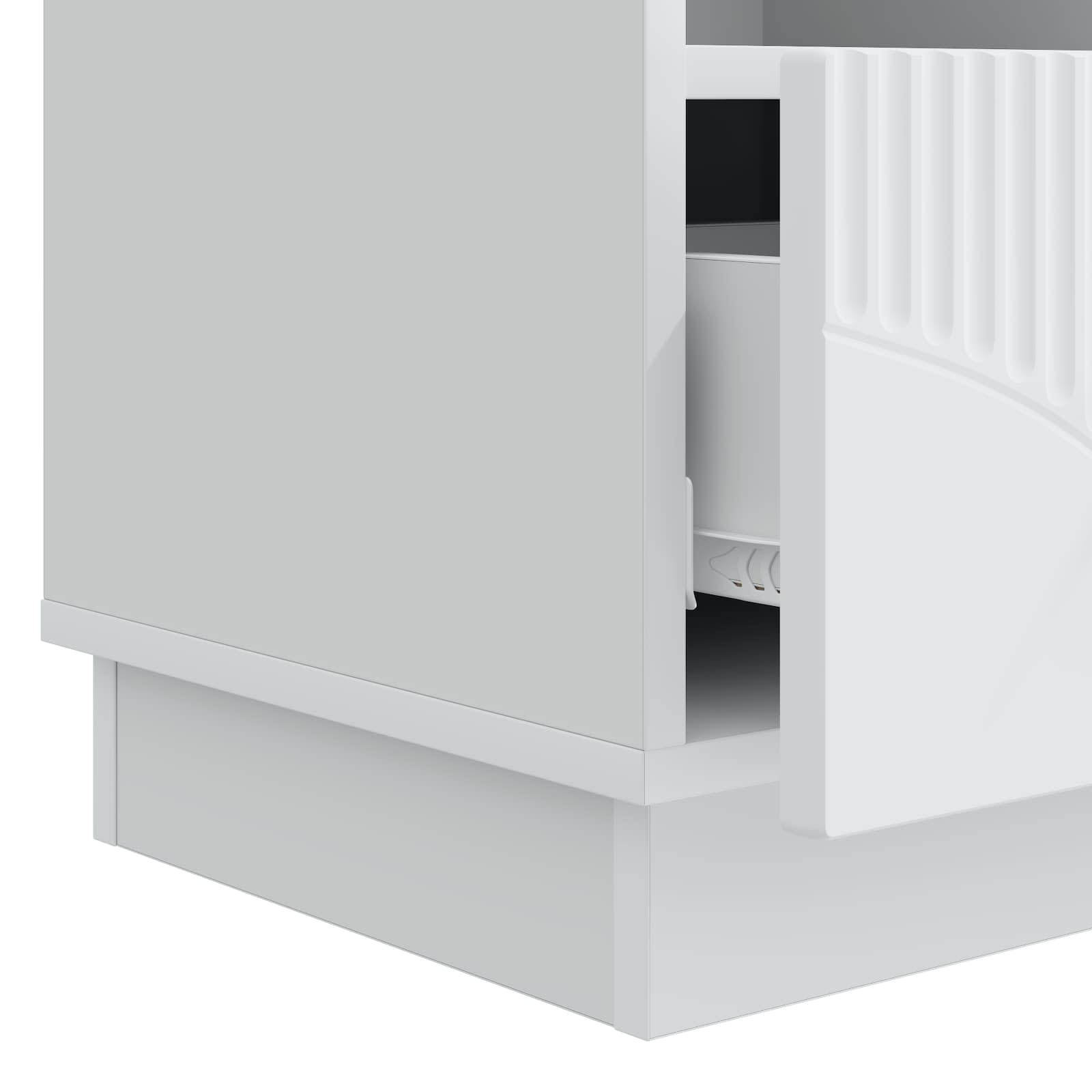 Meuble TV Blanc 102 x 34,5 x 47 cm Bois d'ingénierie - XIOS