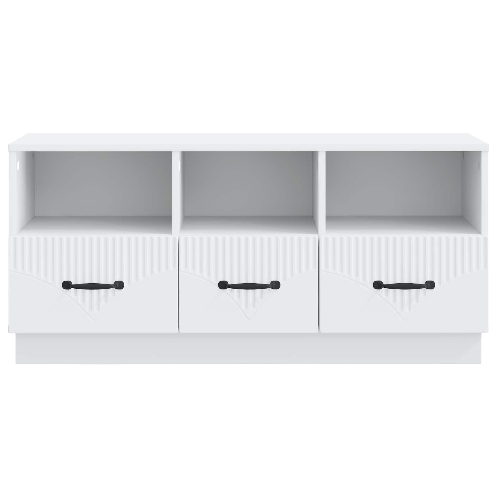 Meuble TV Blanc 102 x 34,5 x 47 cm Bois d'ingénierie - XIOS