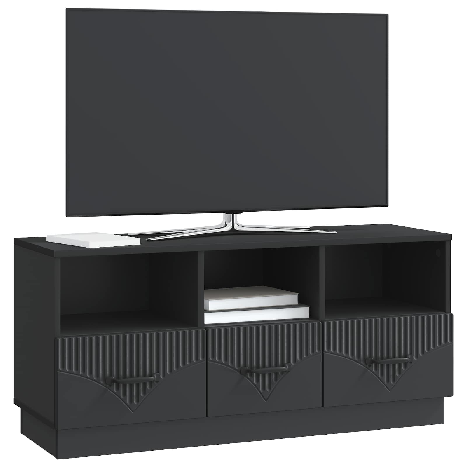 Meuble TV avec tiroir Noir 102 x 34,5 x 47 cm Bois d'ingénierie - XIOS