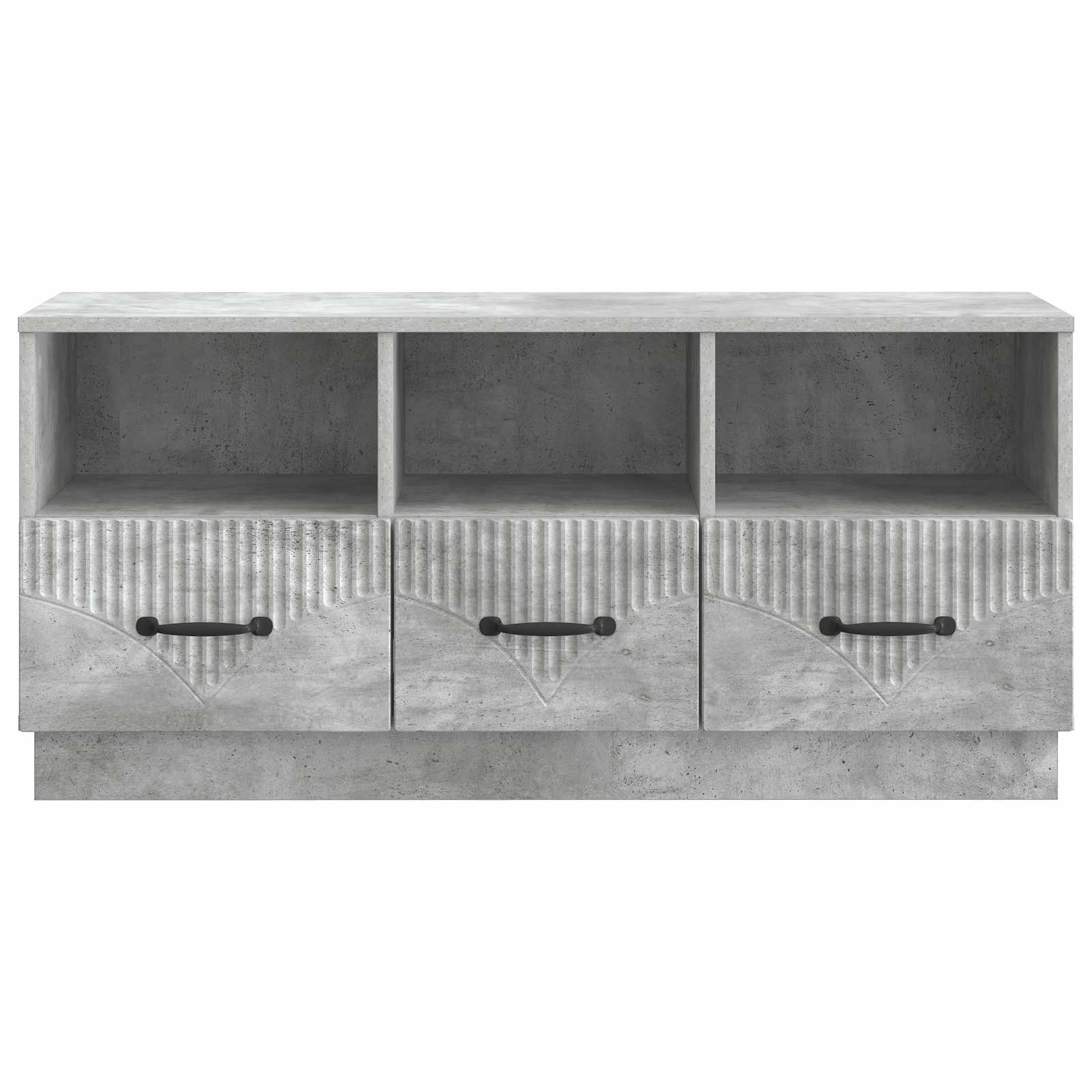 Meuble TV Gris béton 102 x 34,5 x 47 cm Bois d'ingénierie - XIOS