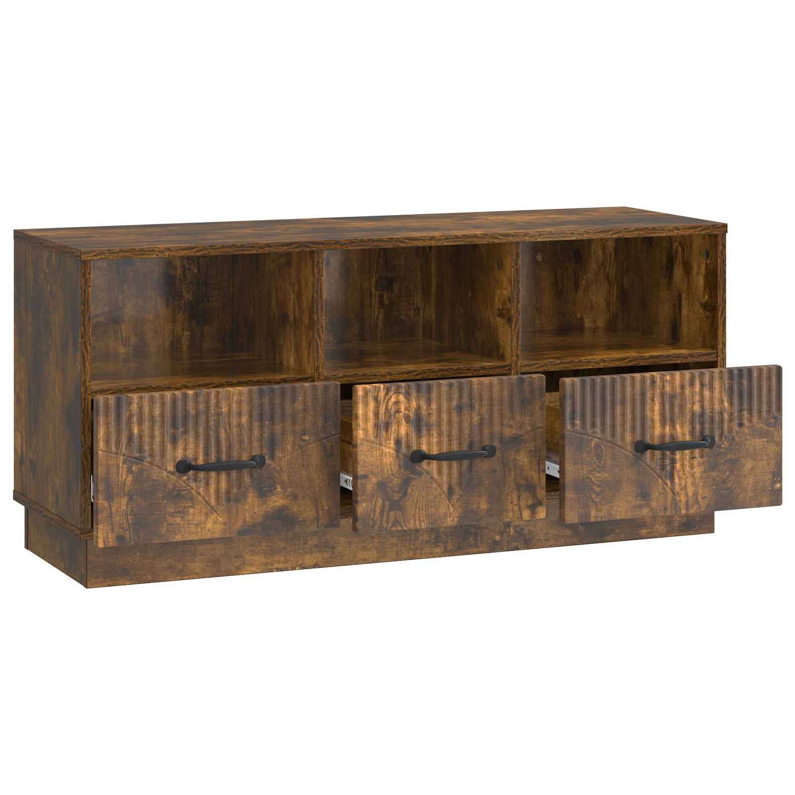 Meuble TV Chêne fumé 102 x 34,5 x 47 cm Bois d'ingénierie - XIOS