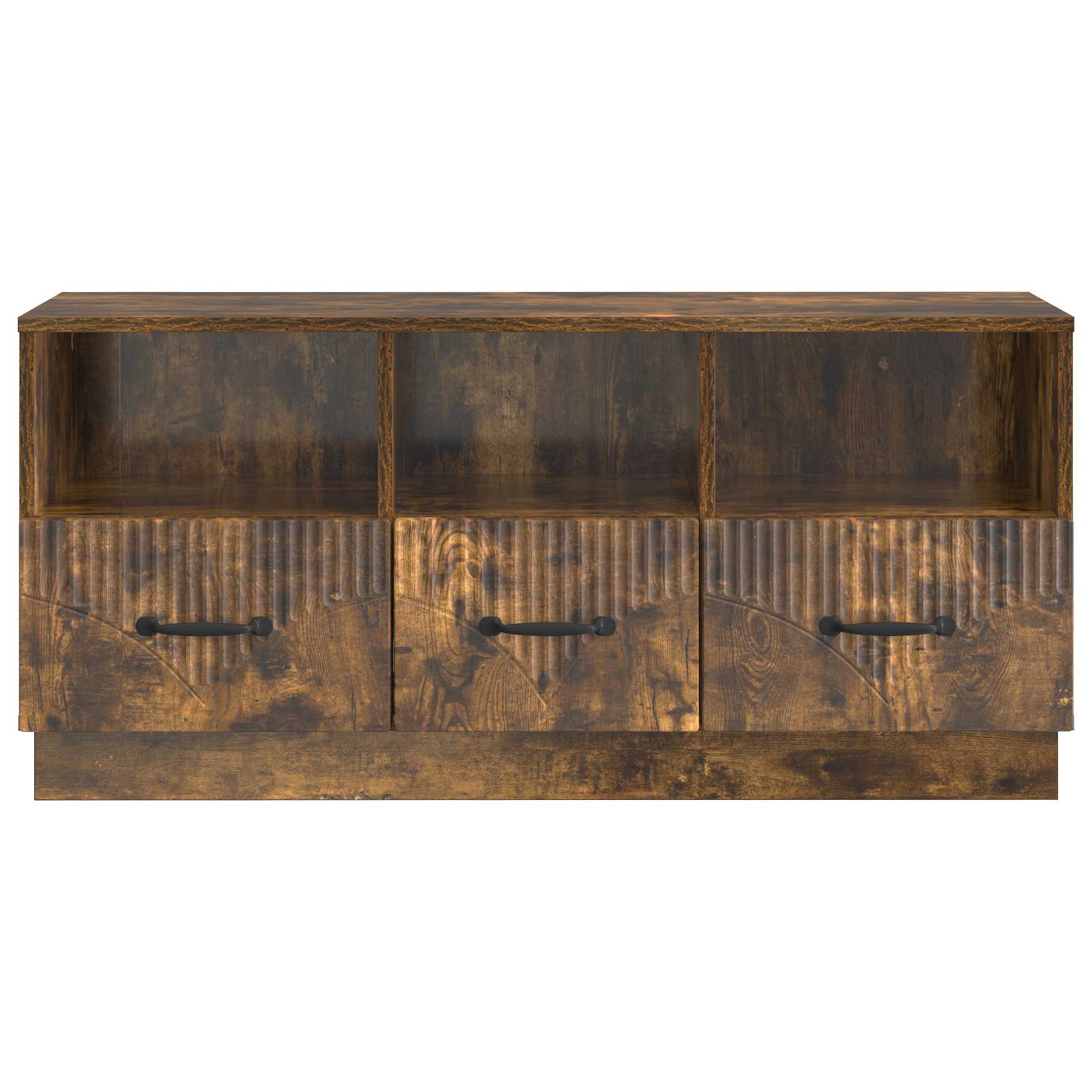 Meuble TV Chêne fumé 102 x 34,5 x 47 cm Bois d'ingénierie - XIOS