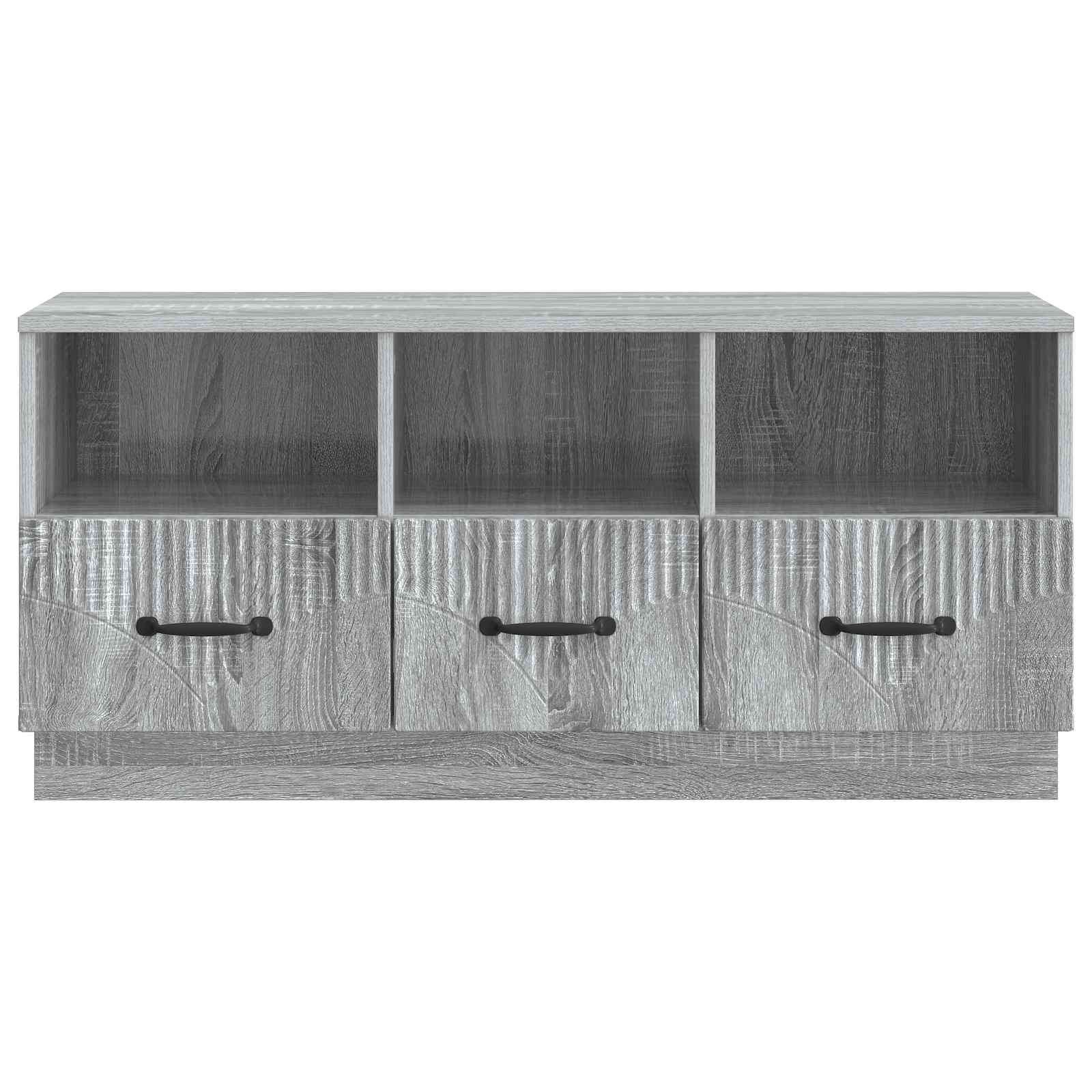 Meuble TV Sonoma gris 102 x 34,5 x 47 cm Bois d'ingénierie - XIOS