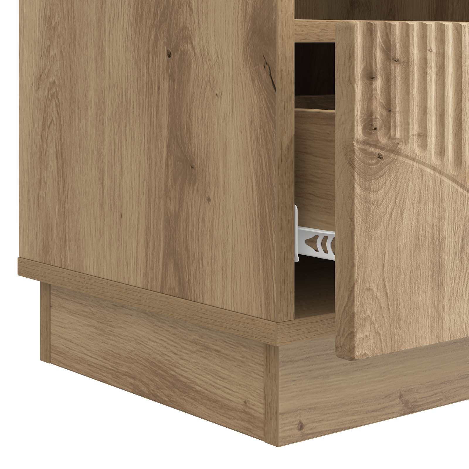 Meuble TV Chêne artisanal 102 x 34,5 x 47 cm Bois d'ingénierie - XIOS