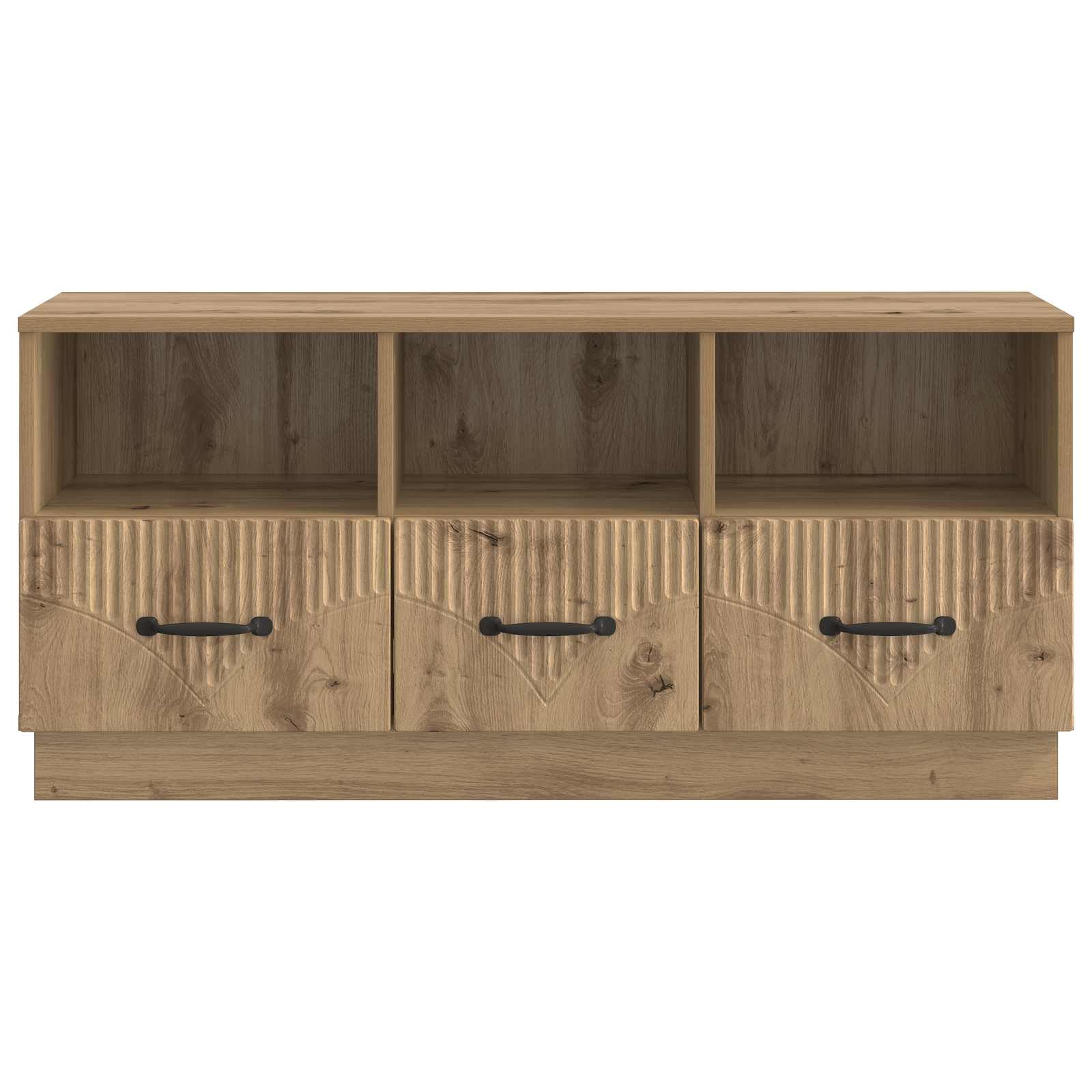 Meuble TV Chêne artisanal 102 x 34,5 x 47 cm Bois d'ingénierie - XIOS
