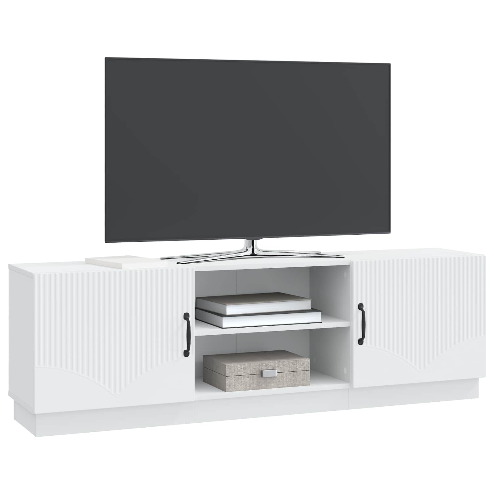 Meuble TV Blanc 150 x 31 x 47 cm Bois d'ingénierie - XIOS