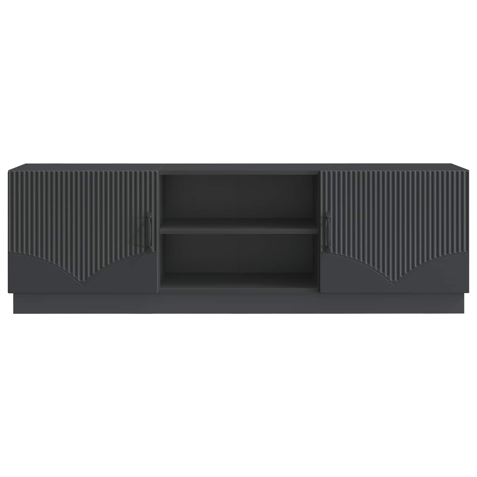 Meuble TV Noir 150 x 31 x 47 cm Bois d'ingénierie - XIOS