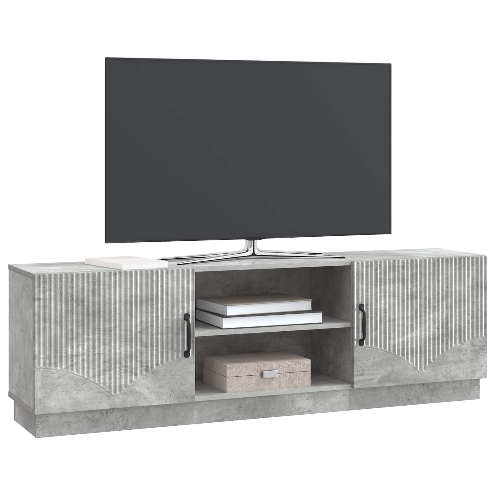 Meuble TV Gris béton 150 x 31 x 47 cm Bois d'ingénierie - XIOS