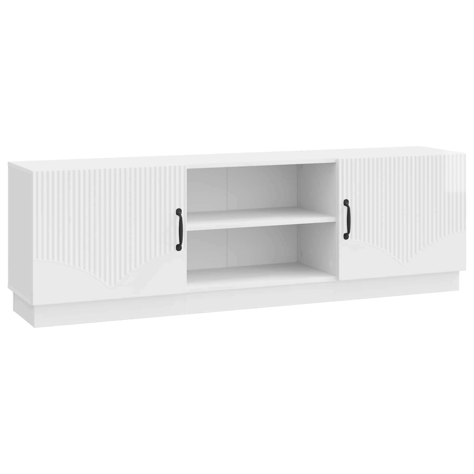 Meuble TV Blanc brillant 150 x 31 x 47 cm Bois d'ingénierie - XIOS