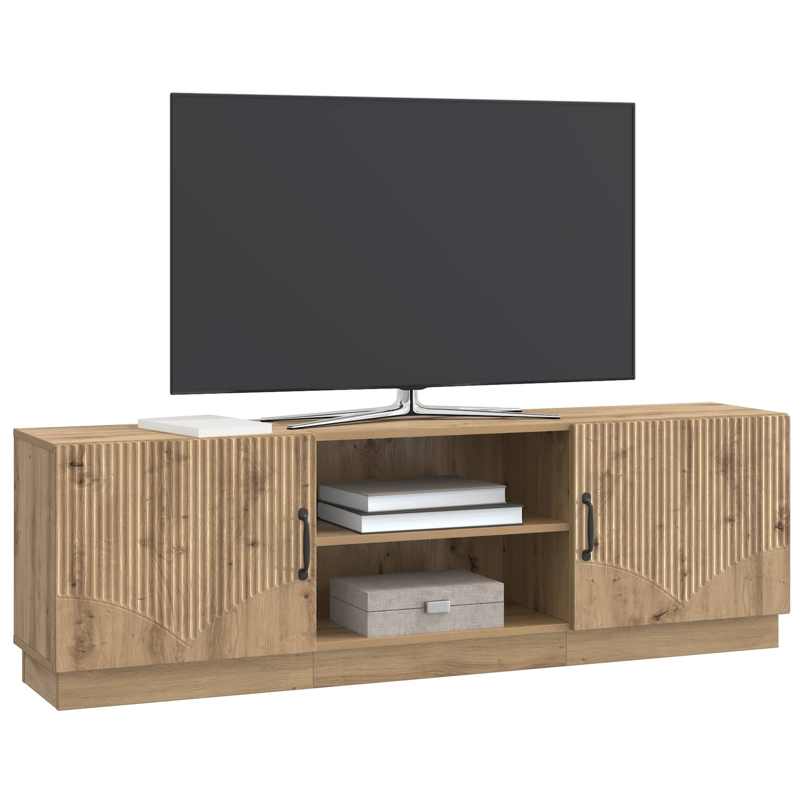 Meuble TV Chêne artisanal 150 x 31 x 47 cm Bois d'ingénierie - XIOS