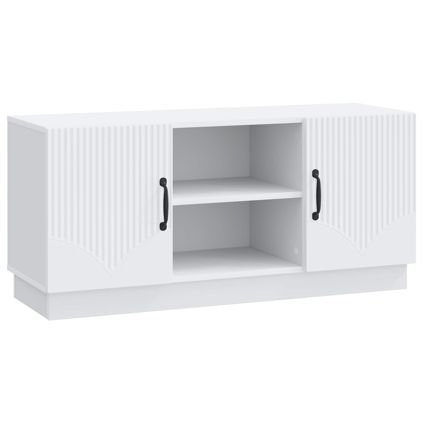 Meuble TV Blanc 102 x 34,5 x 47 cm Bois d'ingénierie - XIOS