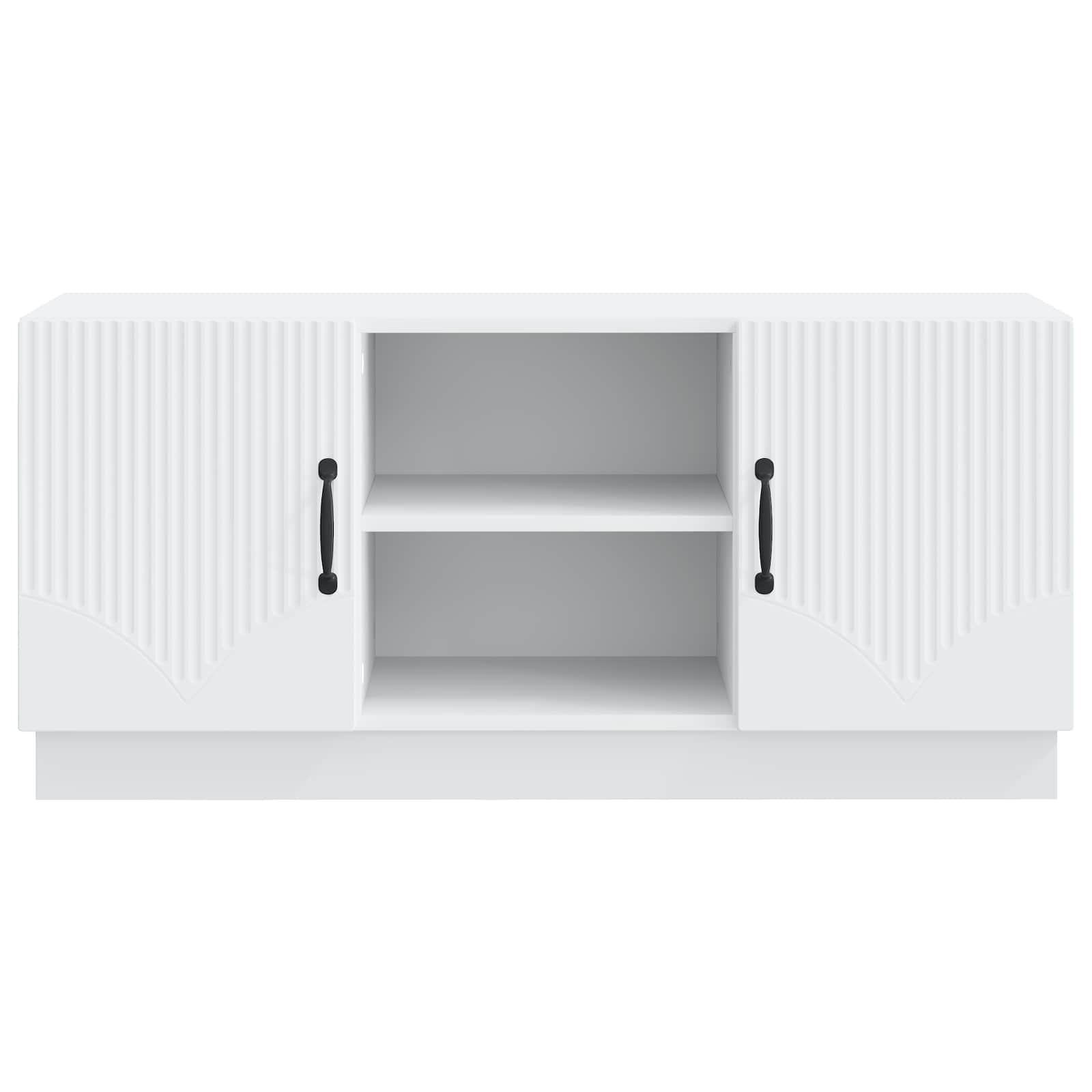 Meuble TV Blanc 102 x 34,5 x 47 cm Bois d'ingénierie - XIOS