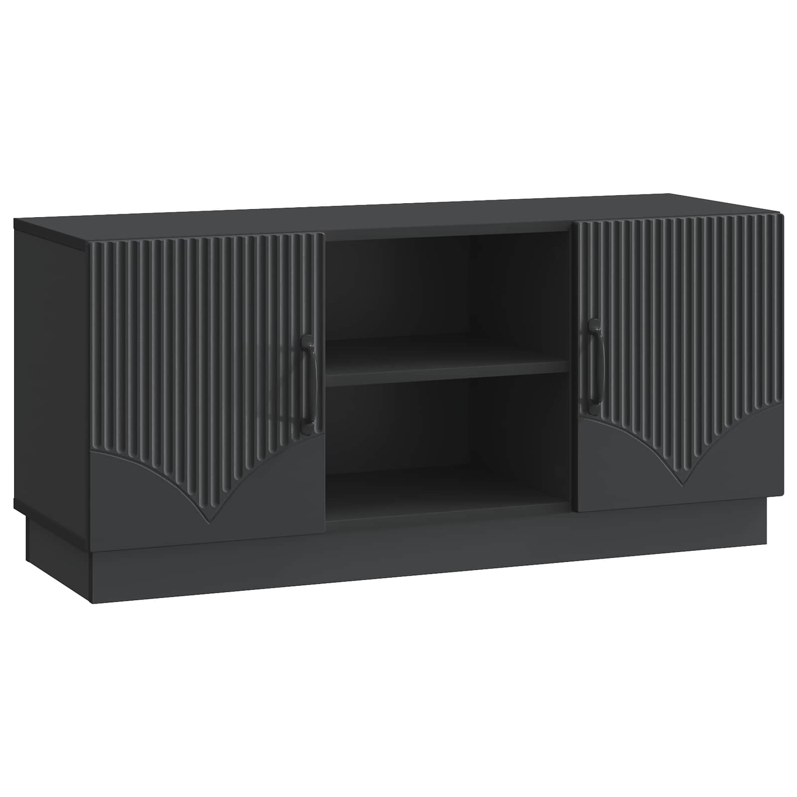 Meuble TV Noir 102 x 34,5 x 47 cm Bois d'ingénierie - XIOS