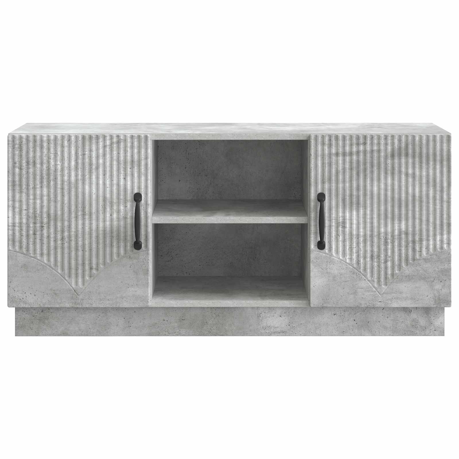 Meuble TV Gris béton 102 x 34,5 x 47 cm Bois d'ingénierie - XIOS