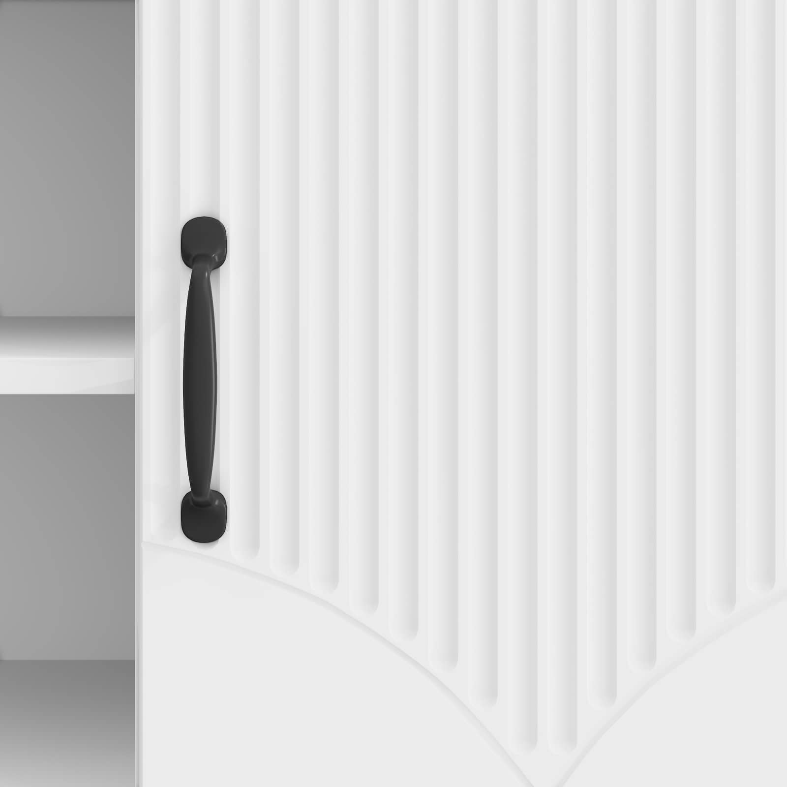 Meuble TV Blanc brillant 102 x 34,5 x 47 cm Bois d'ingénierie - XIOS