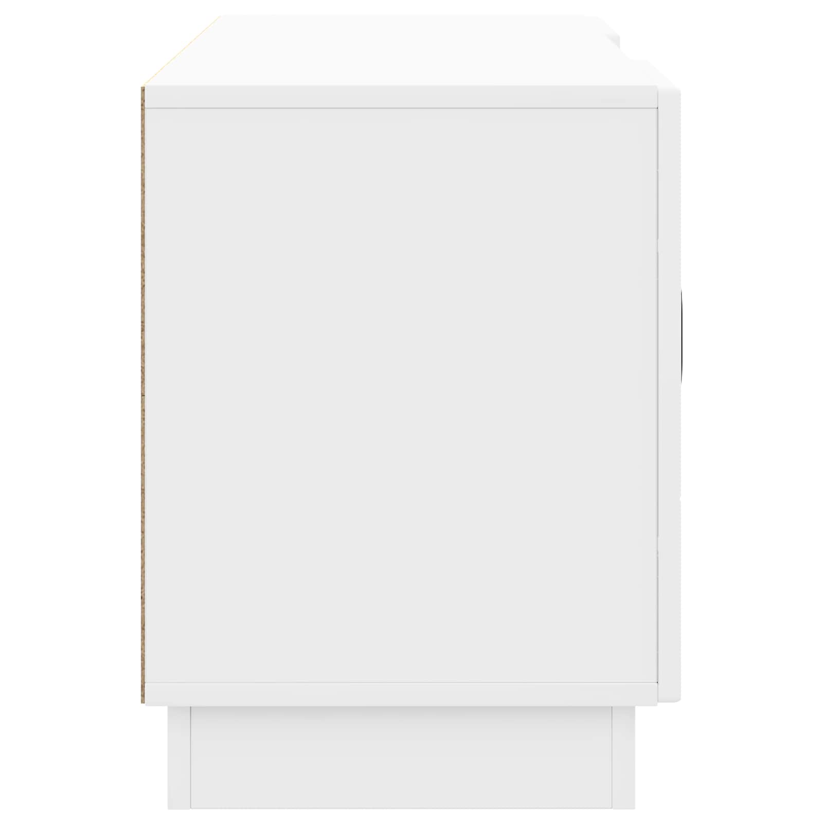 Meuble TV Blanc brillant 102 x 34,5 x 47 cm Bois d'ingénierie - XIOS