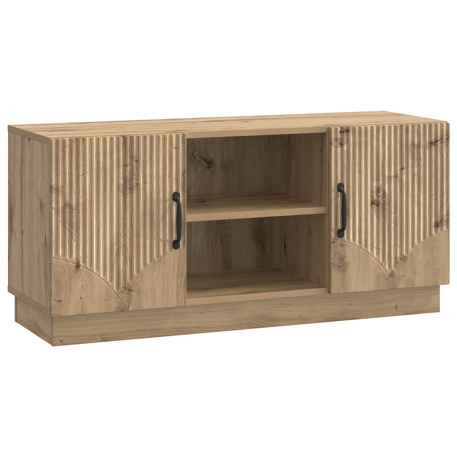 Meuble TV Chêne artisanal 102 x 34,5 x 47 cm Bois d'ingénierie - XIOS