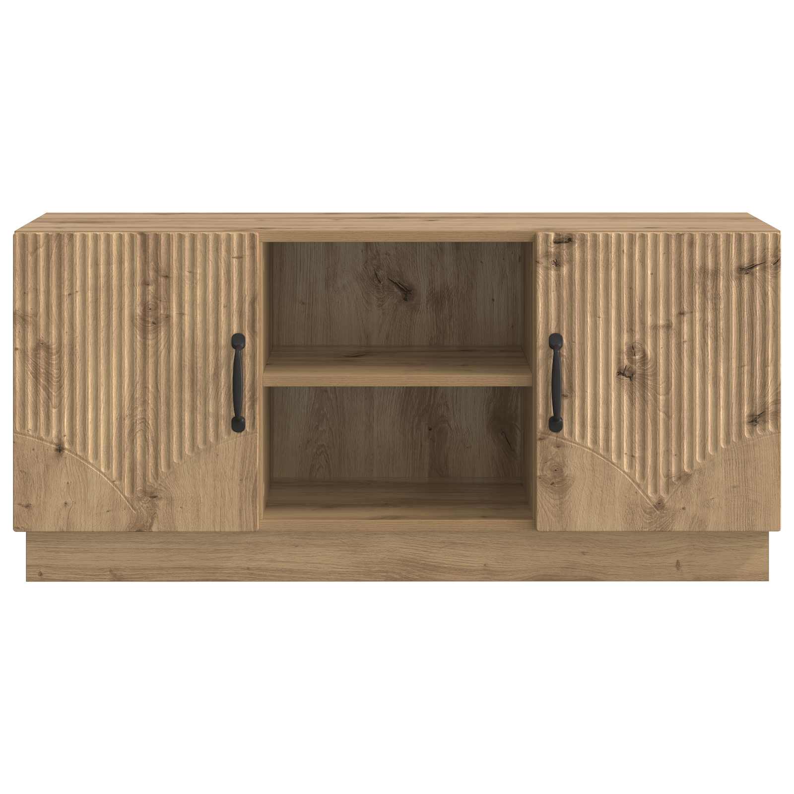 Meuble TV Chêne artisanal 102 x 34,5 x 47 cm Bois d'ingénierie - XIOS