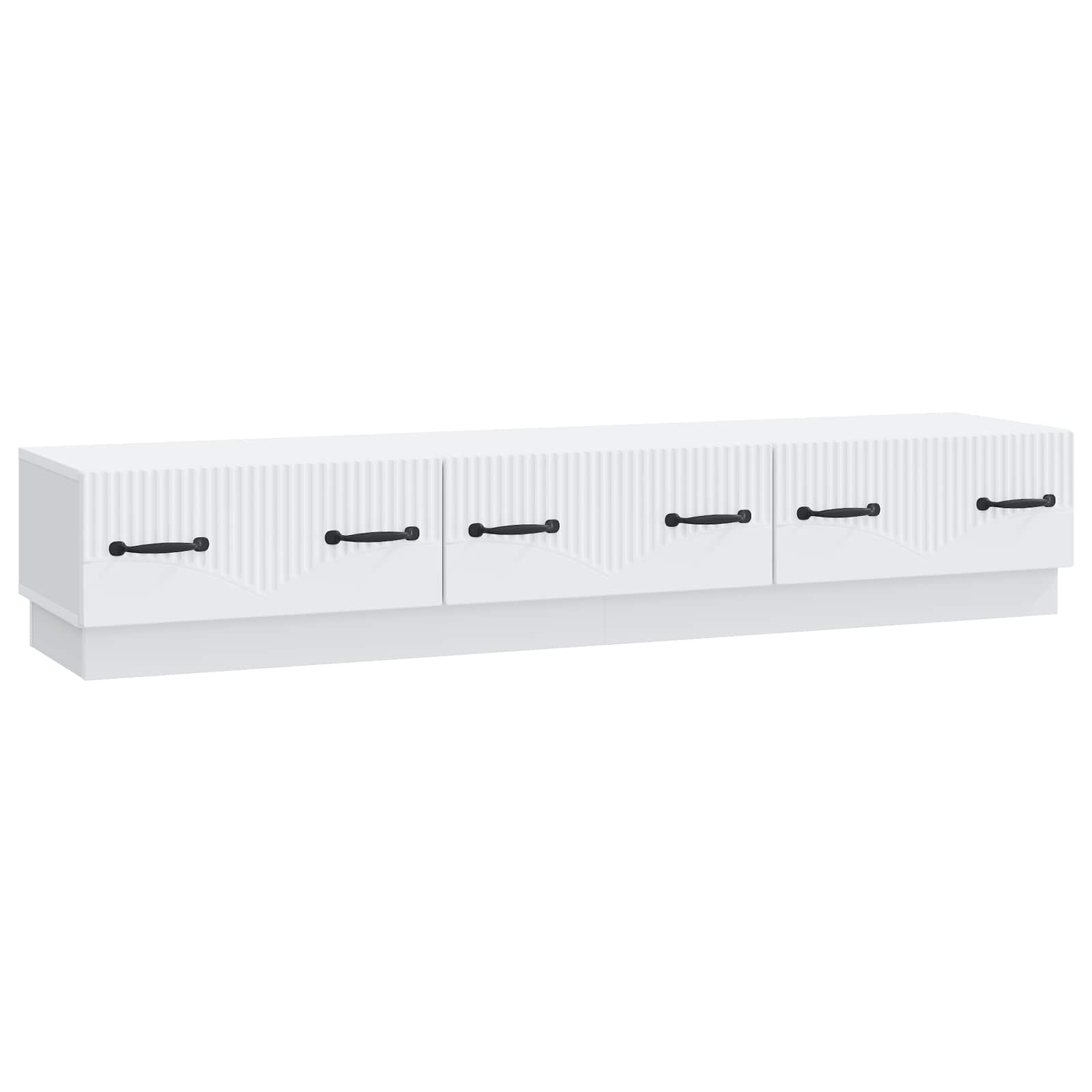 Meuble TV Blanc 147 x 34,5 x 27 cm Bois d'ingénierie - XIOS