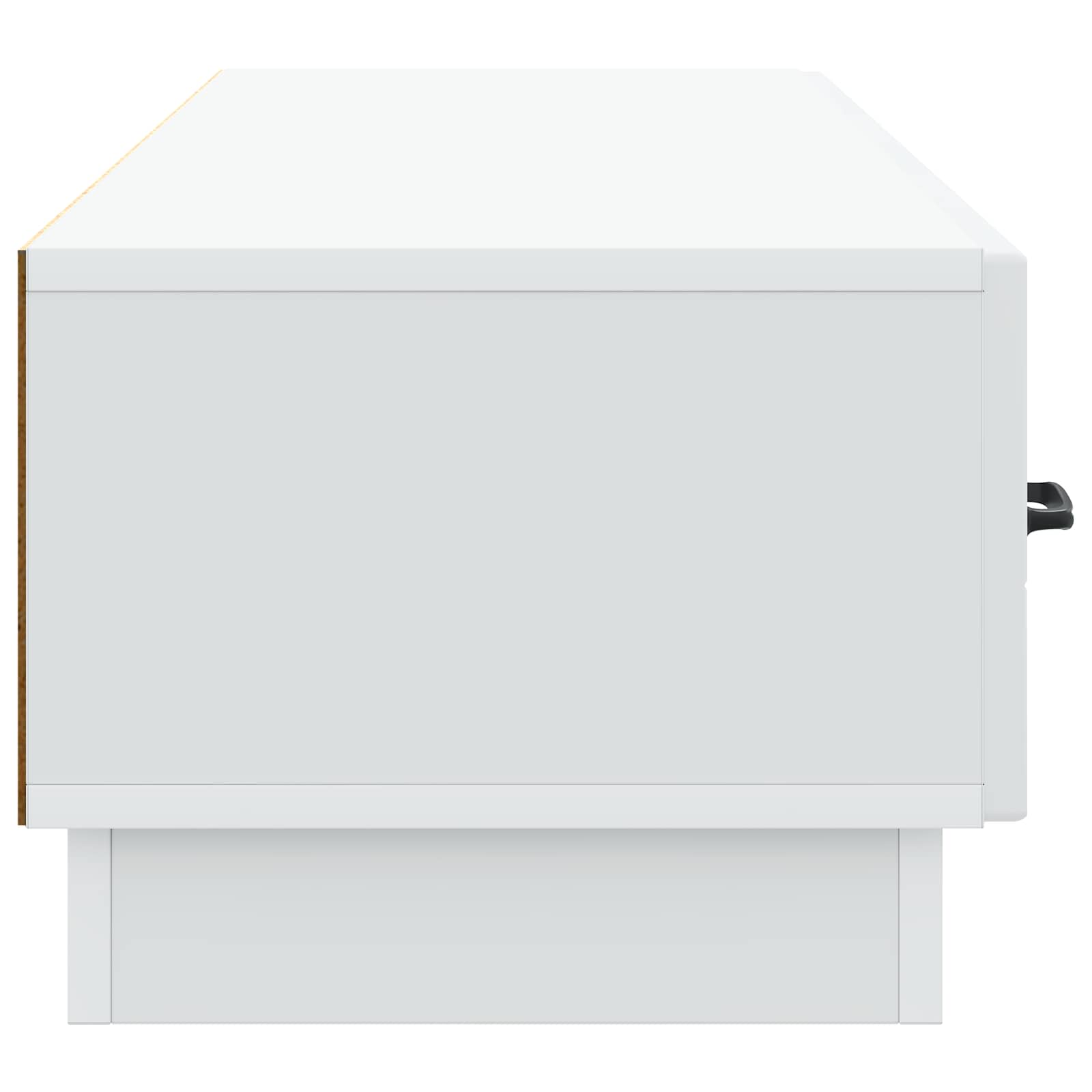 Meuble TV Blanc 147 x 34,5 x 27 cm Bois d'ingénierie - XIOS