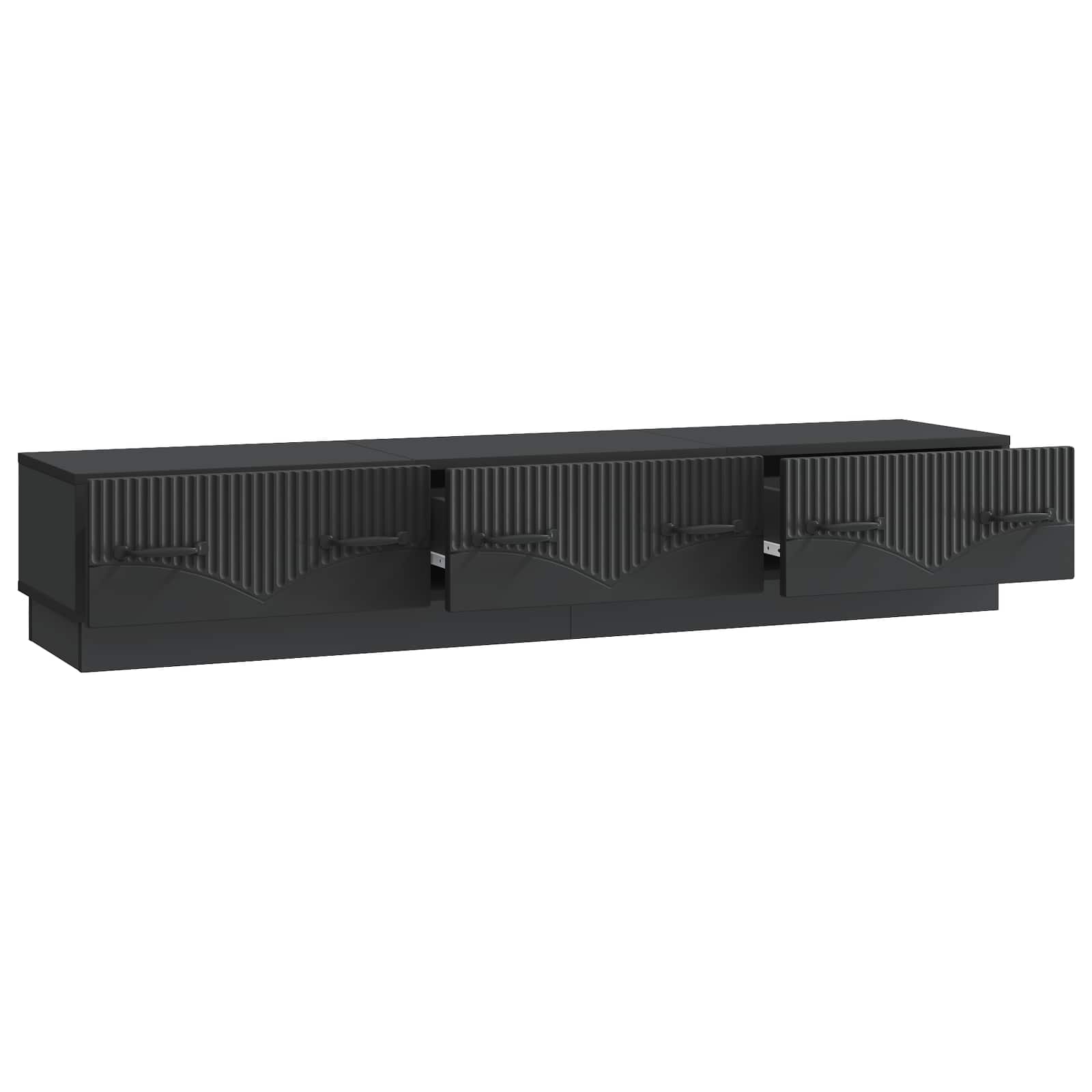 Meuble TV avec tiroir Noir 147 x 34,5 x 27 cm Bois d'ingénierie - XIOS