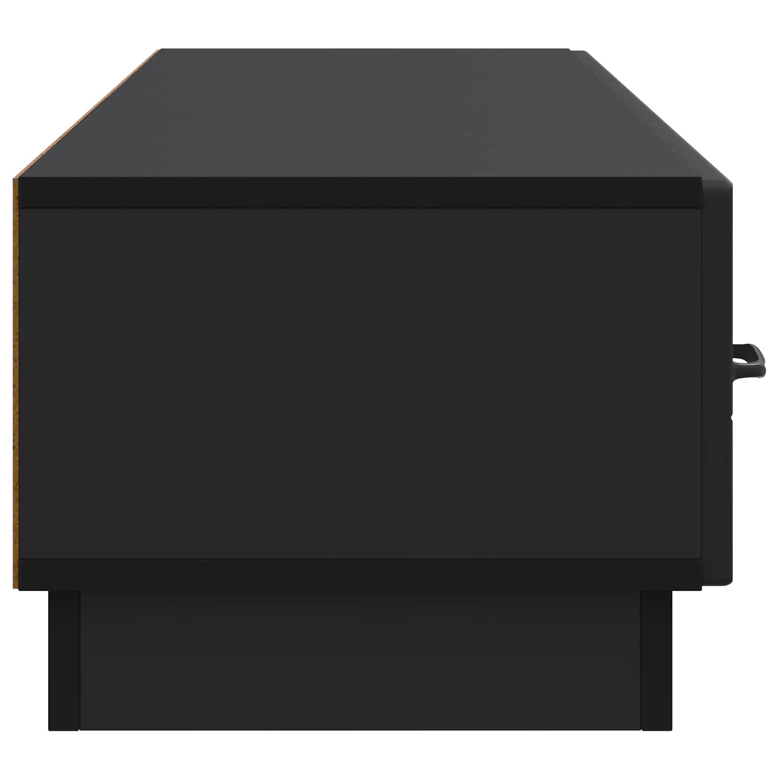 Meuble TV avec tiroir Noir 147 x 34,5 x 27 cm Bois d'ingénierie - XIOS