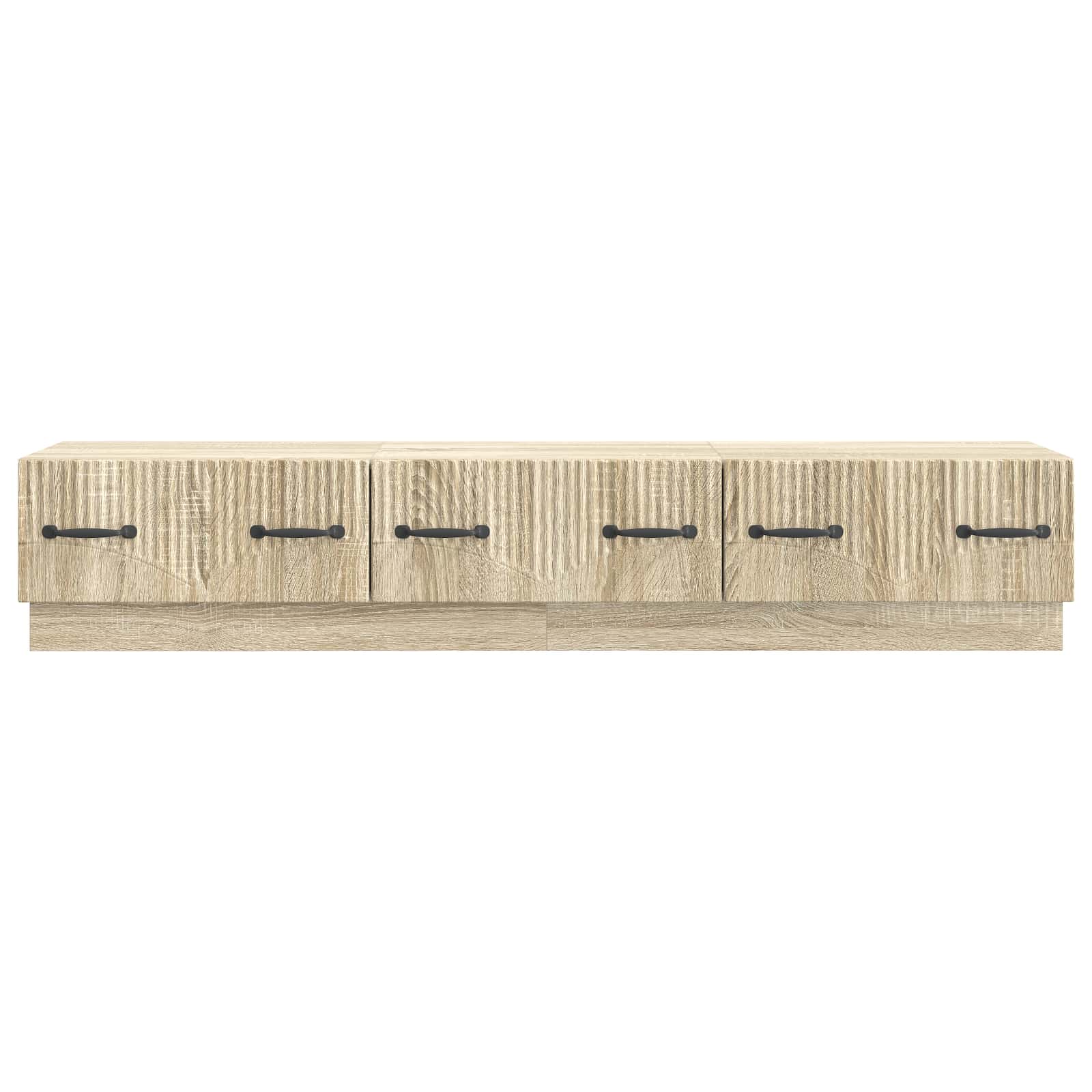 Meuble TV Chêne Sonoma 147 x 34,5 x 27 cm Bois d'ingénierie - XIOS