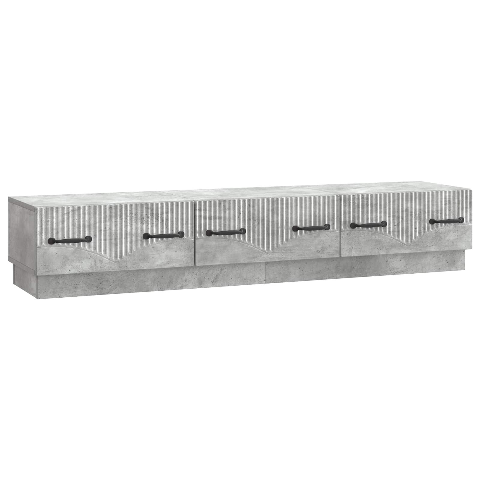 Meuble TV Gris béton 147 x 34,5 x 27 cm Bois d'ingénierie - XIOS