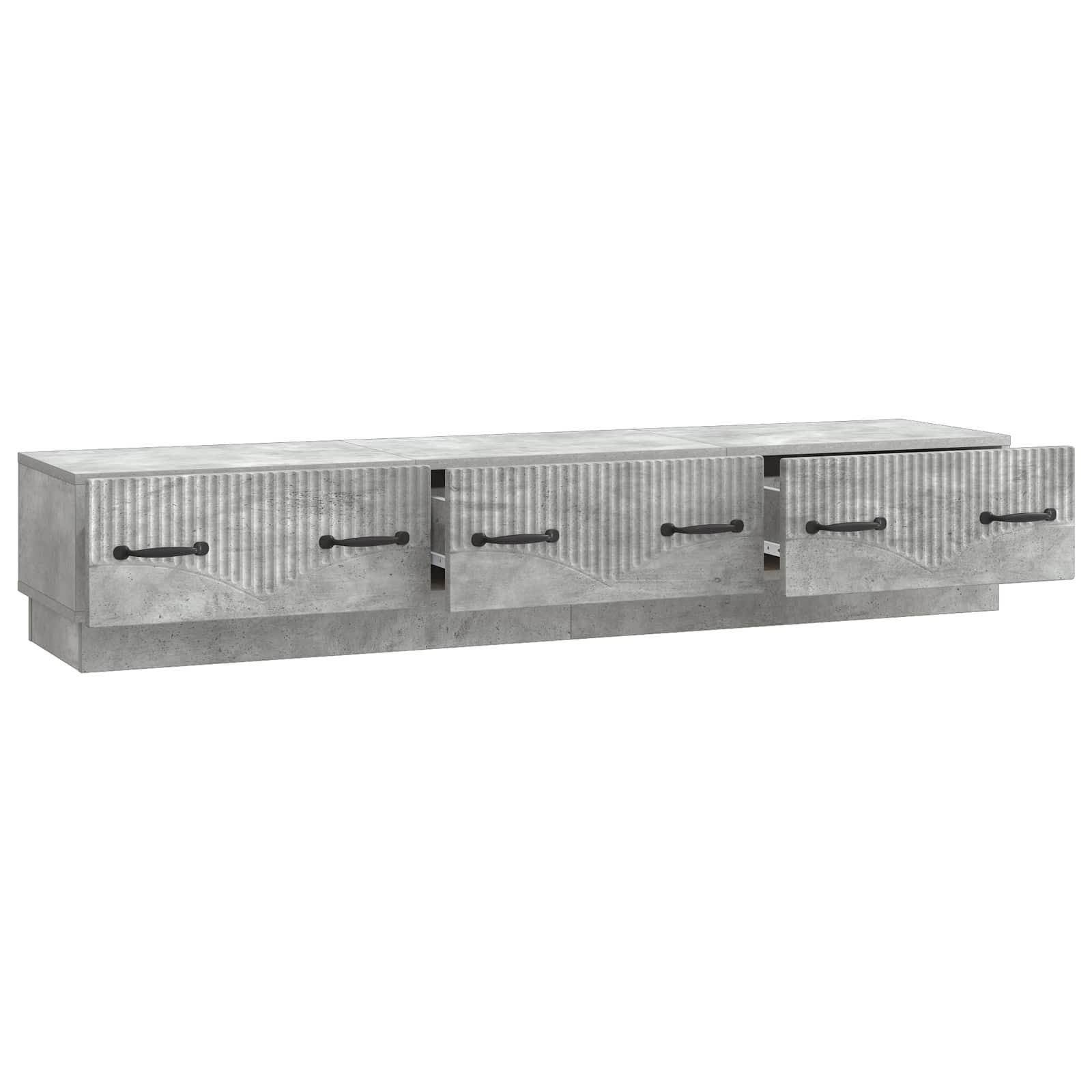 Meuble TV Gris béton 147 x 34,5 x 27 cm Bois d'ingénierie - XIOS
